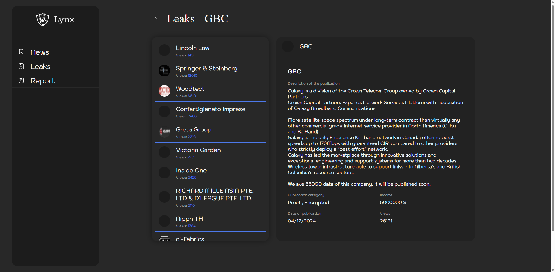 Screenshot del ataque