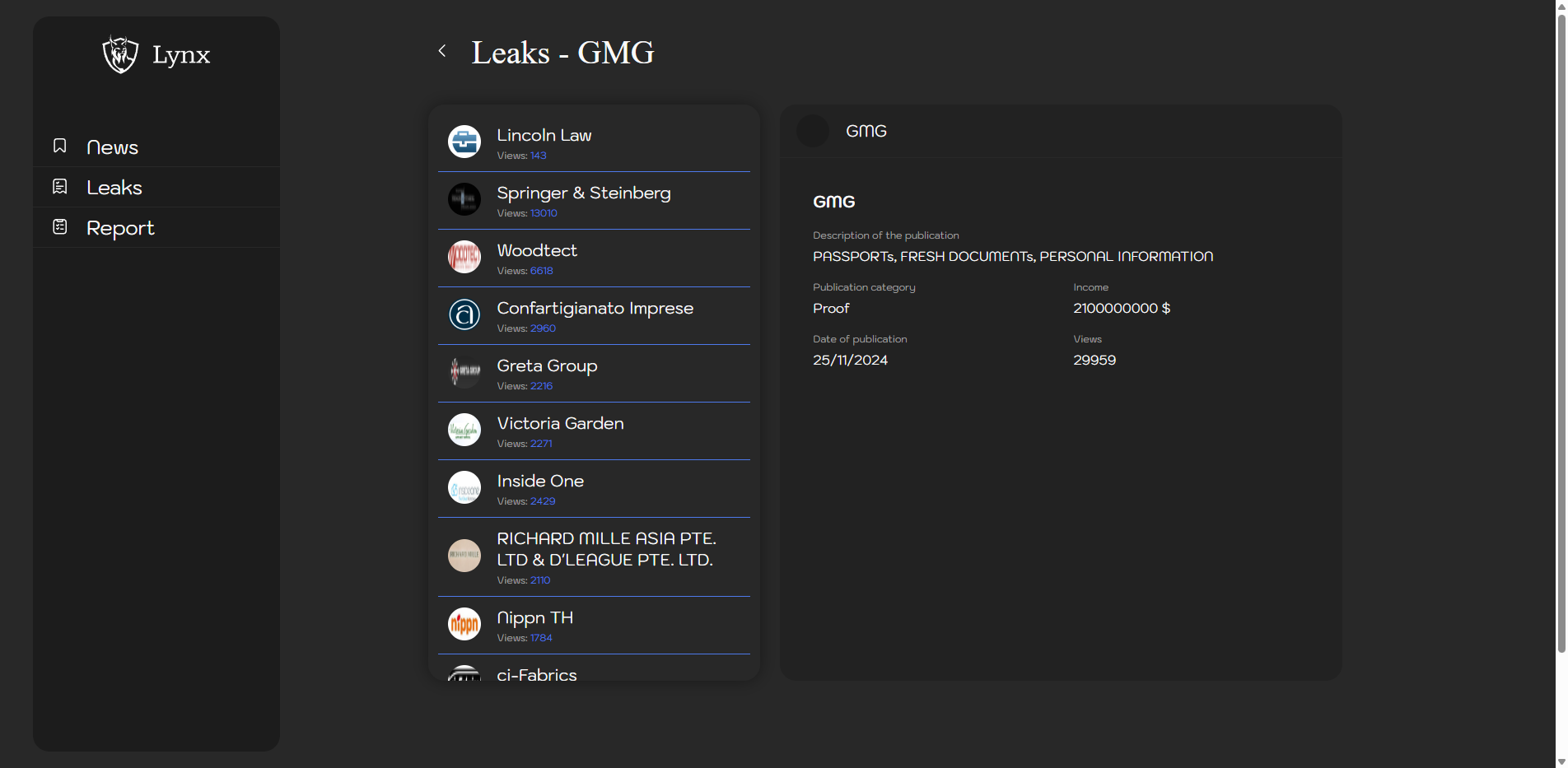 Screenshot del ataque