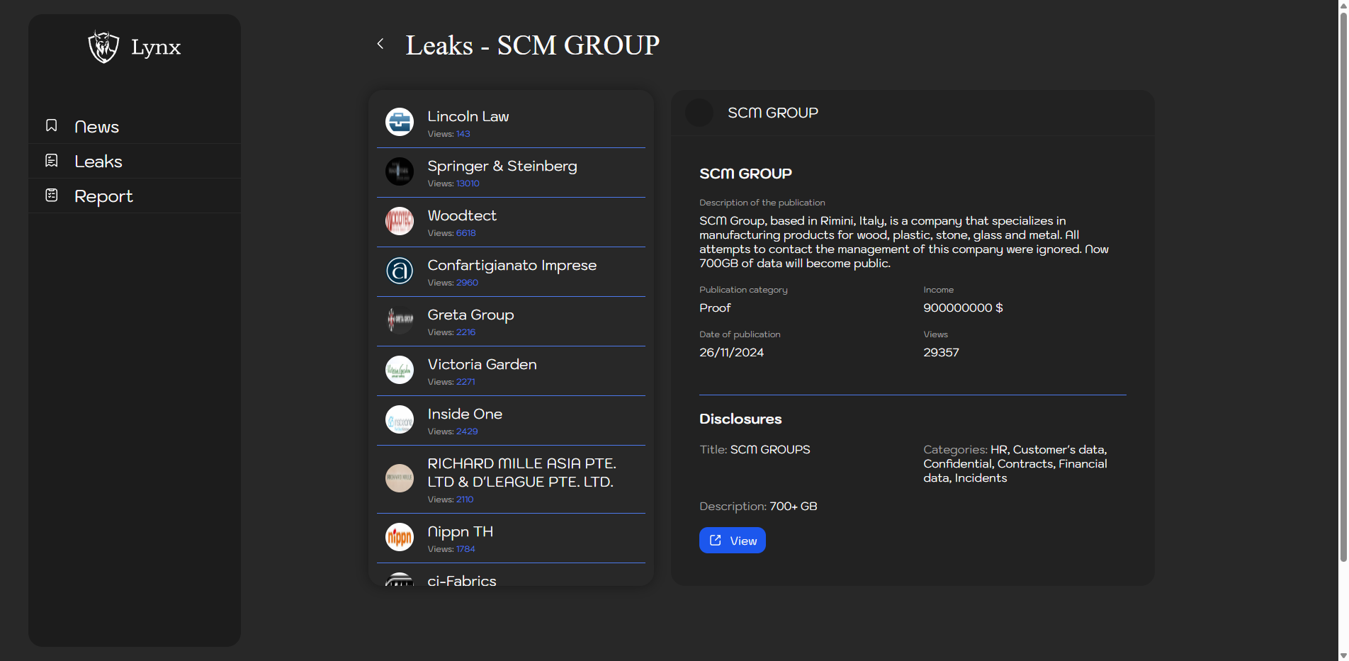 Screenshot del ataque