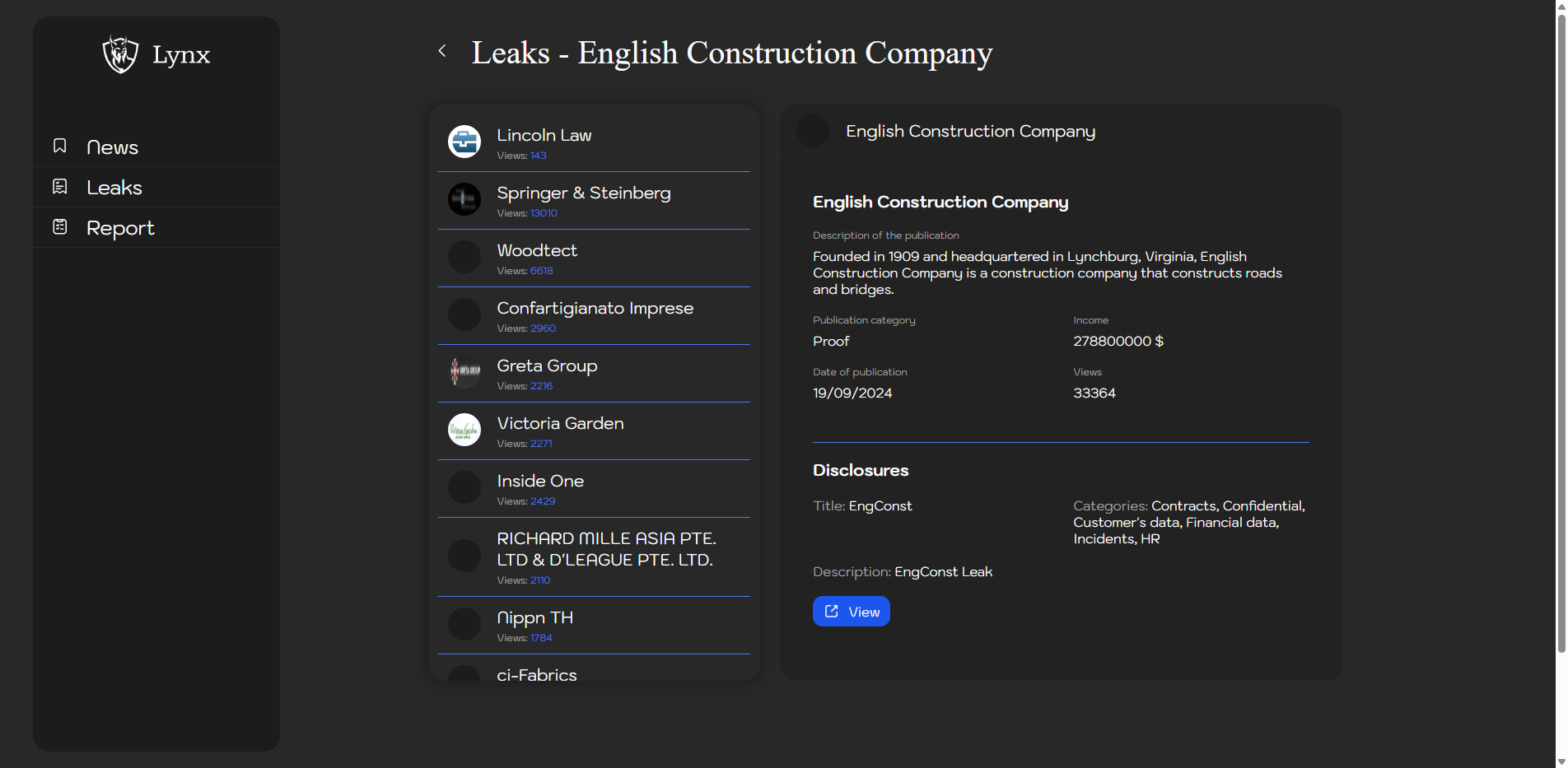 Screenshot del ataque