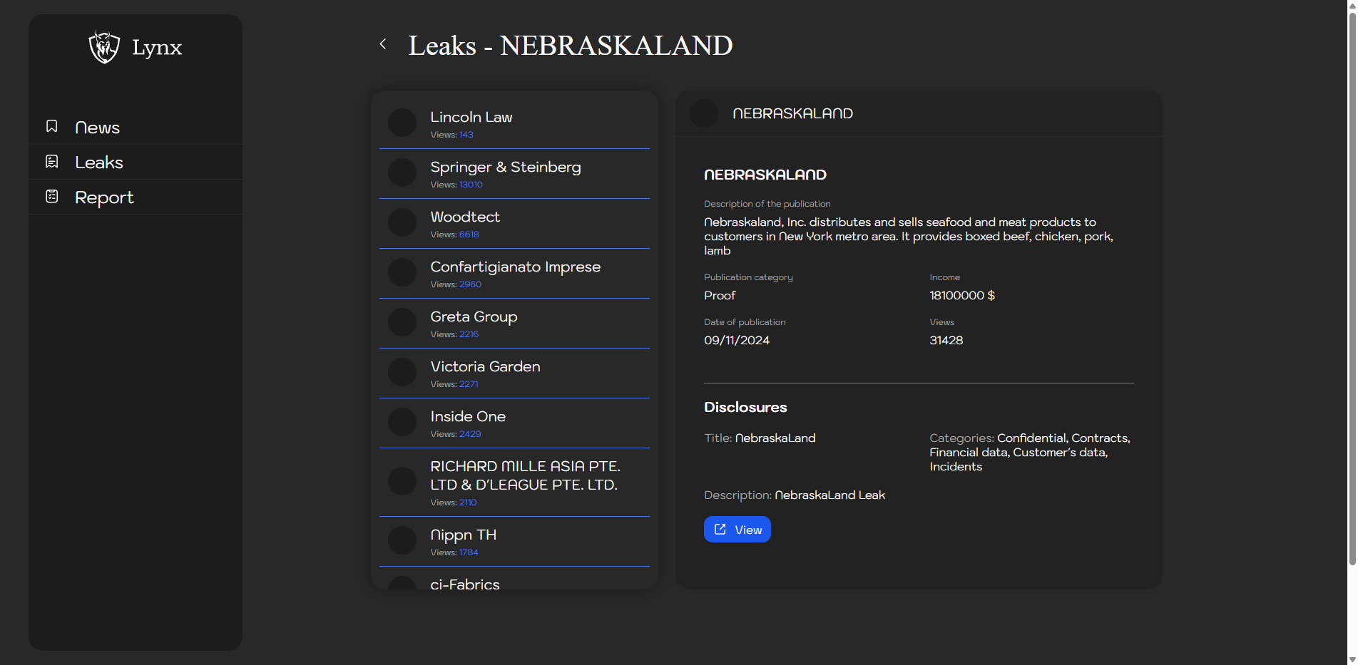 Screenshot del ataque