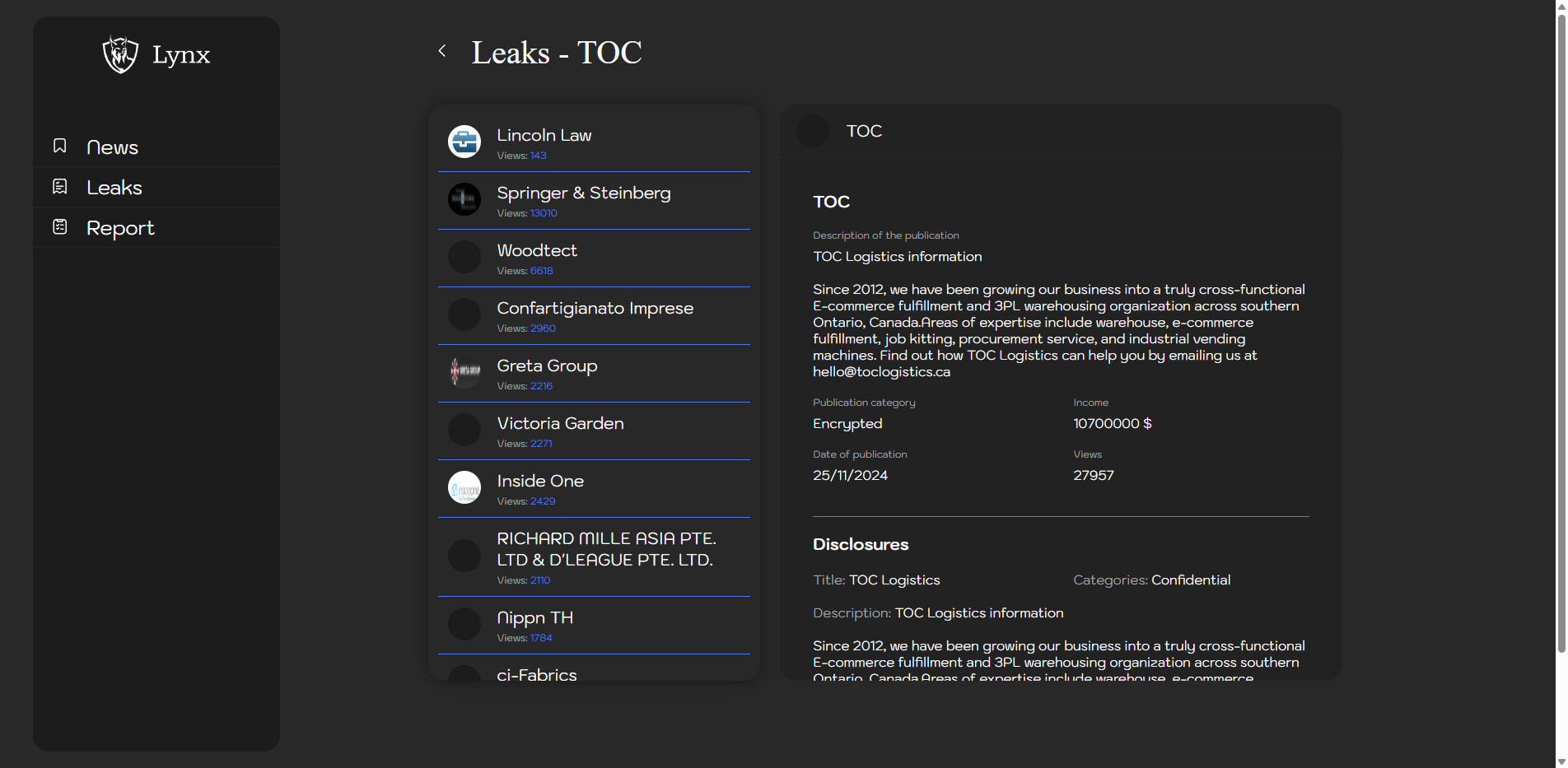 Screenshot del ataque