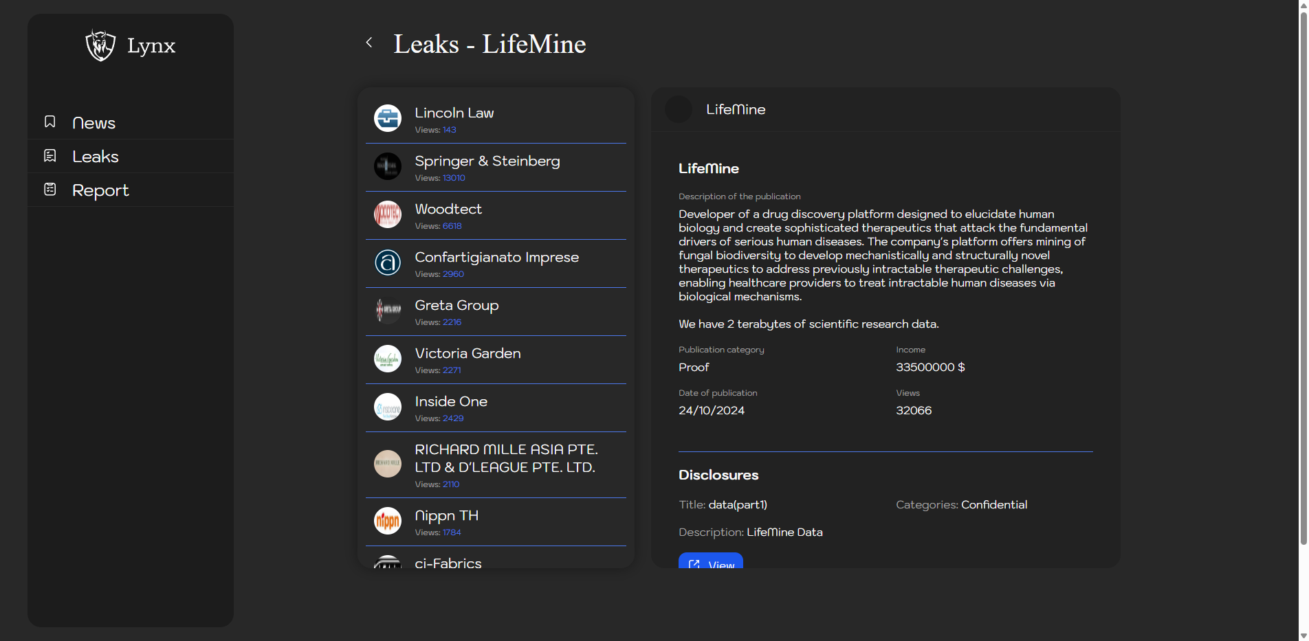 Screenshot del ataque