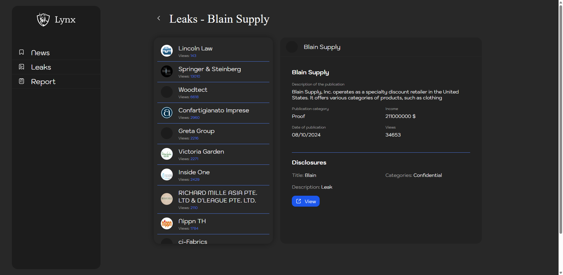 Screenshot del ataque