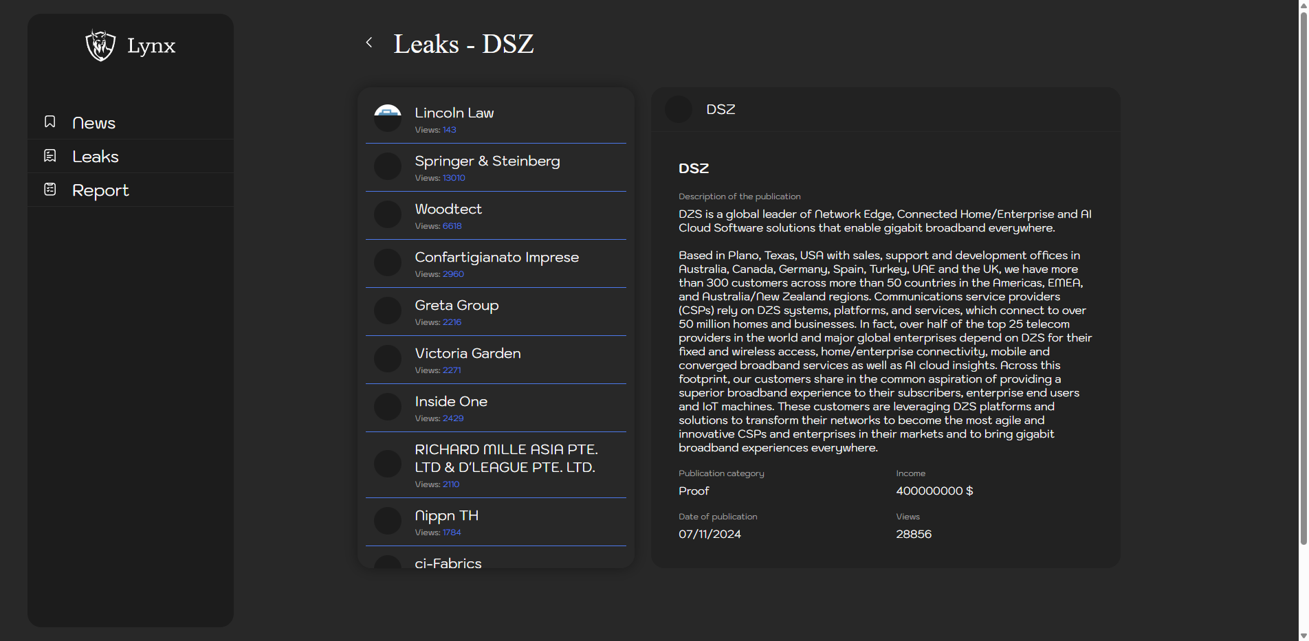 Screenshot del ataque