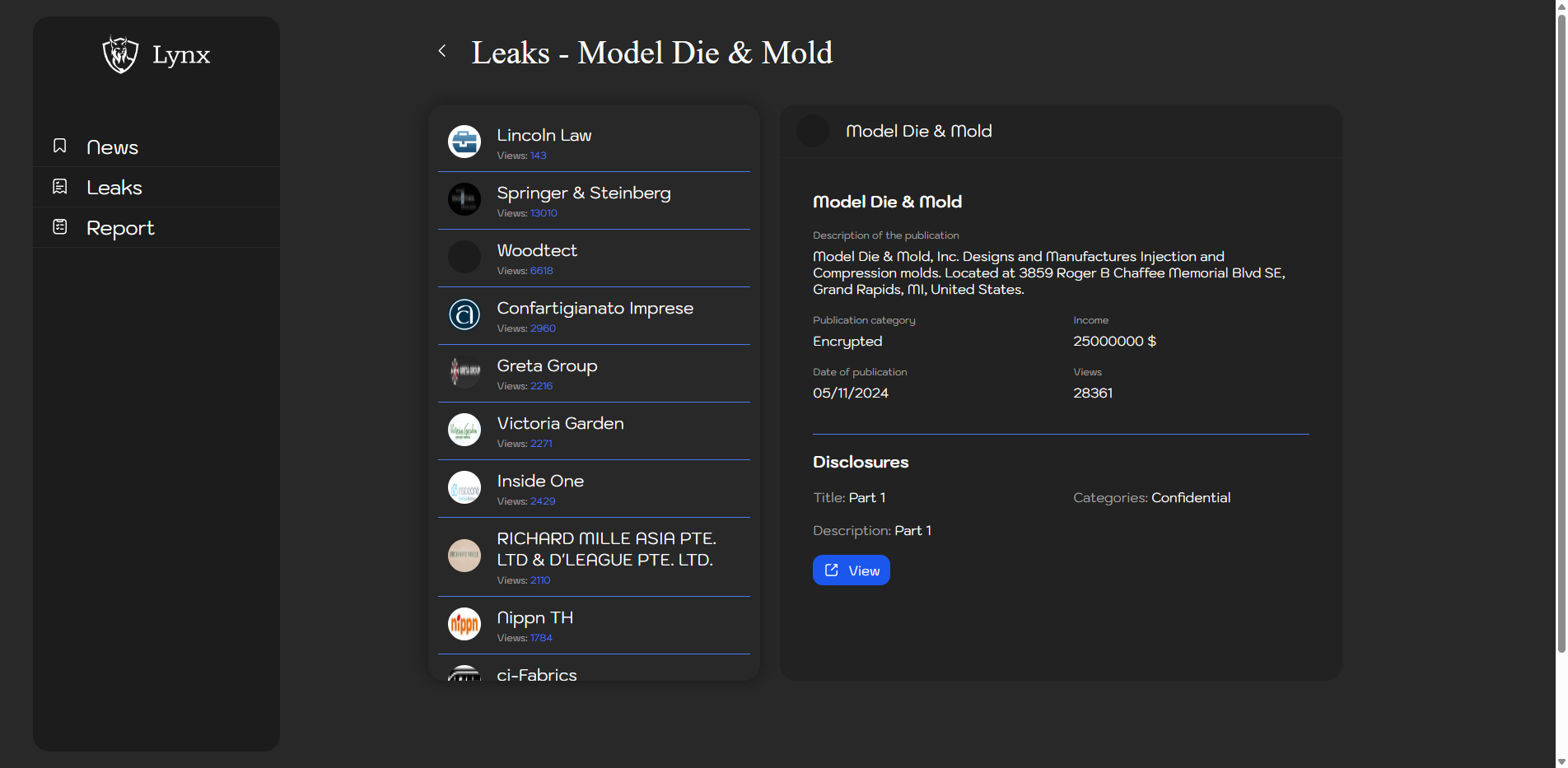 Screenshot del ataque