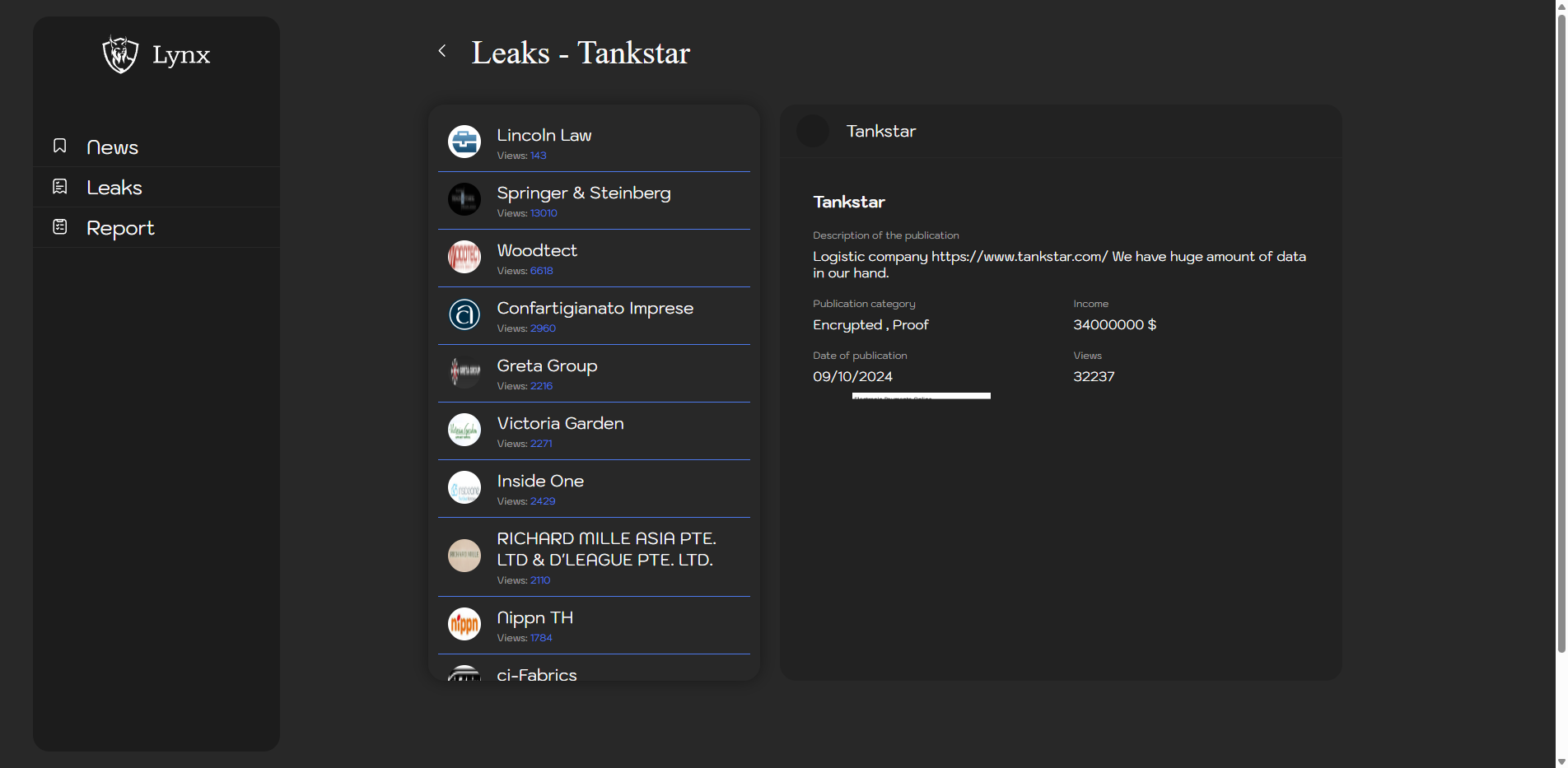 Screenshot del ataque