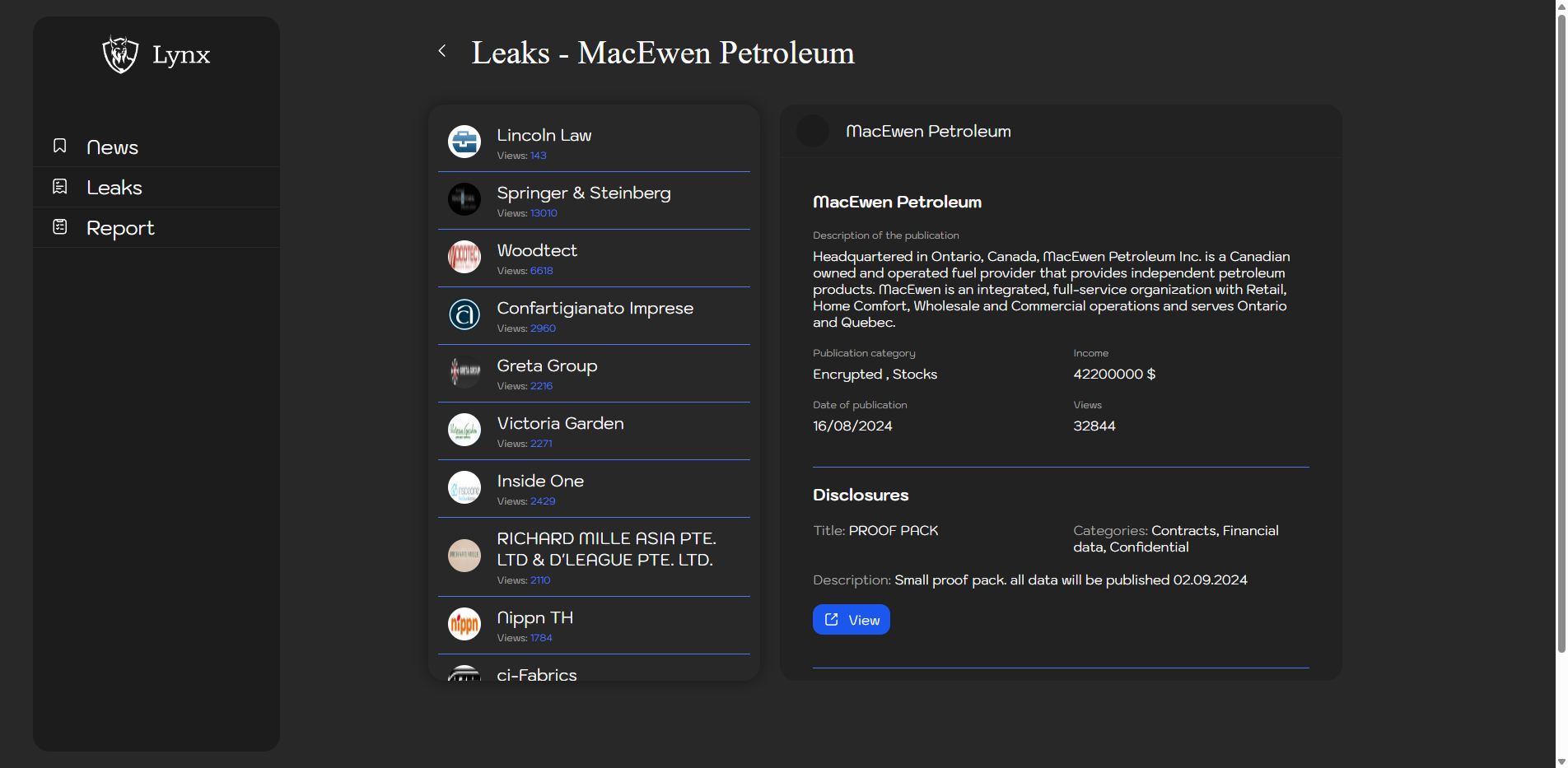 Screenshot del ataque