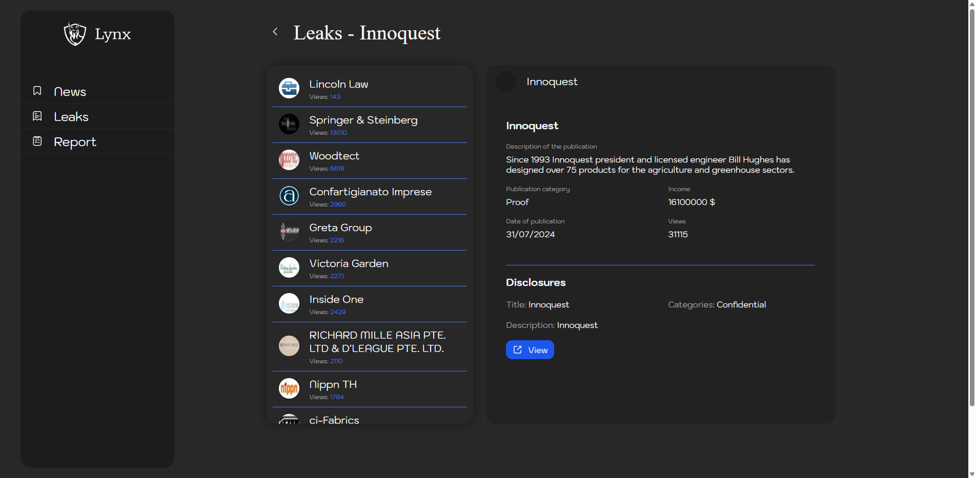 Screenshot del ataque