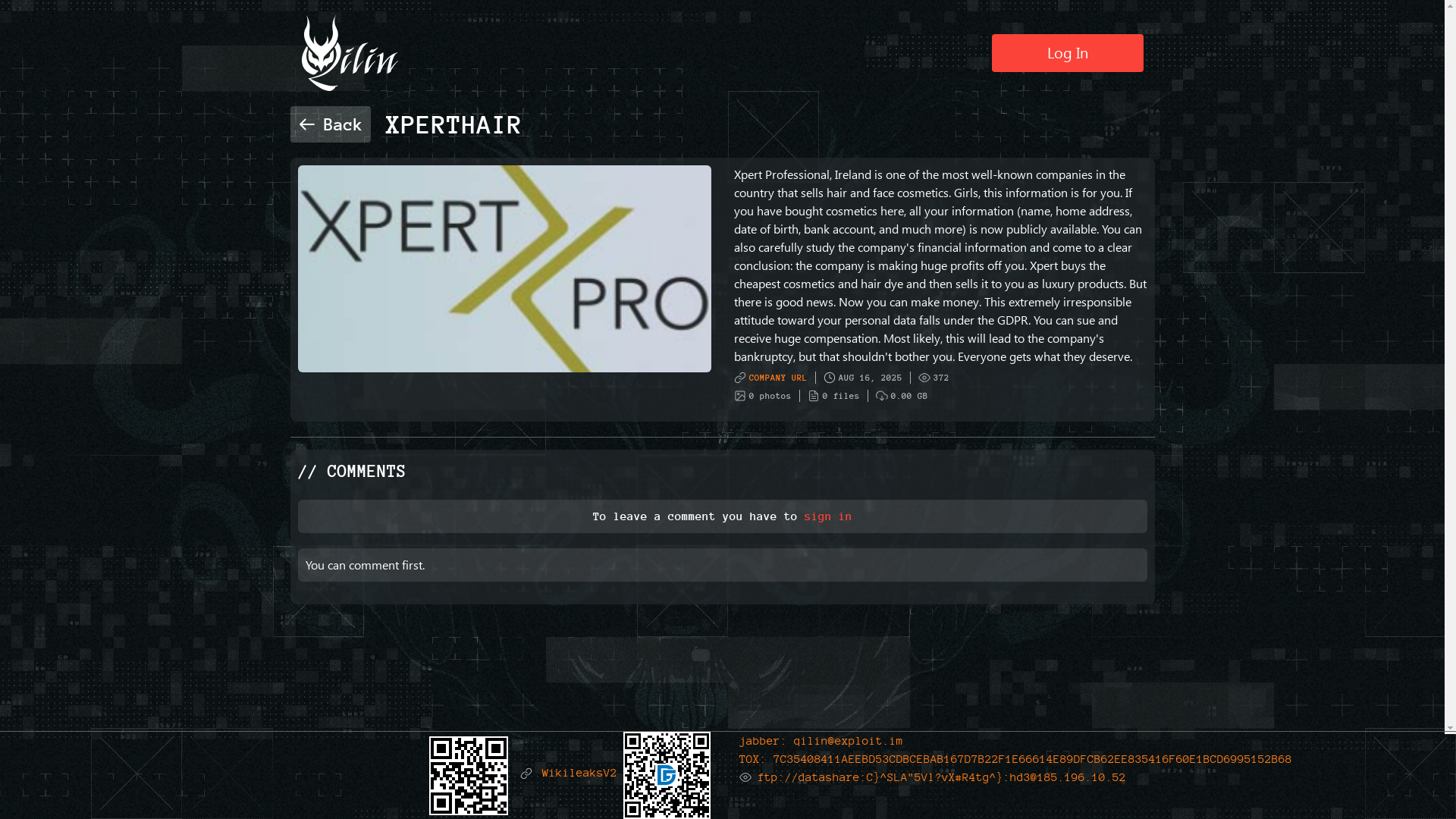 Screenshot del ataque