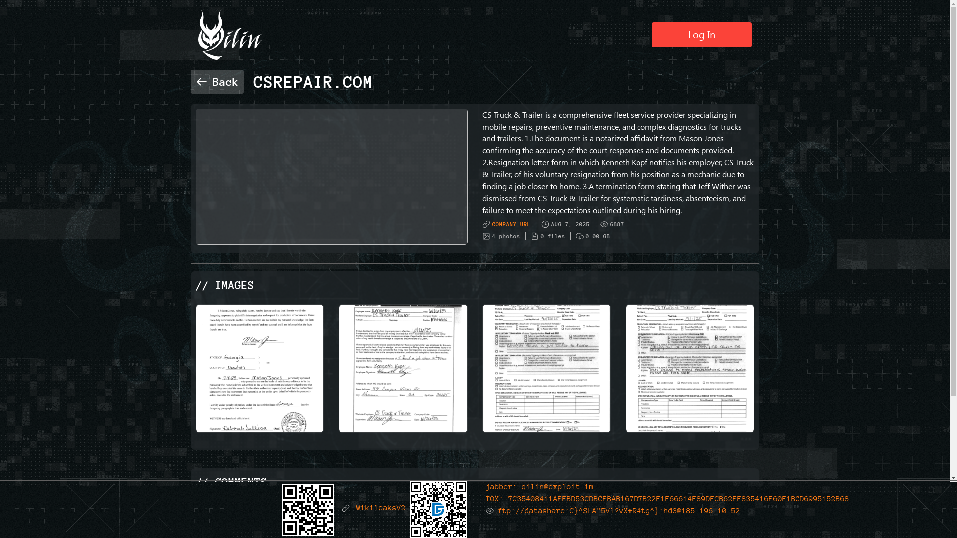 Screenshot del ataque