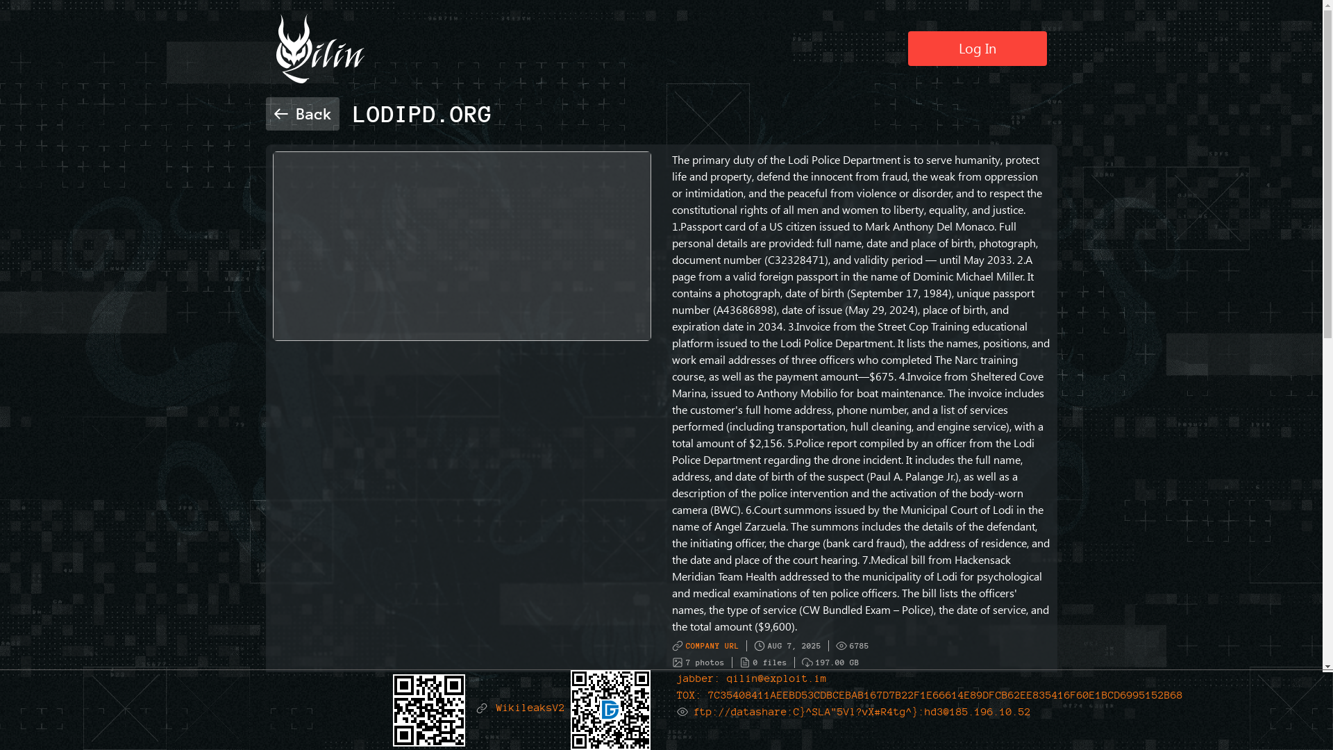 Screenshot del ataque