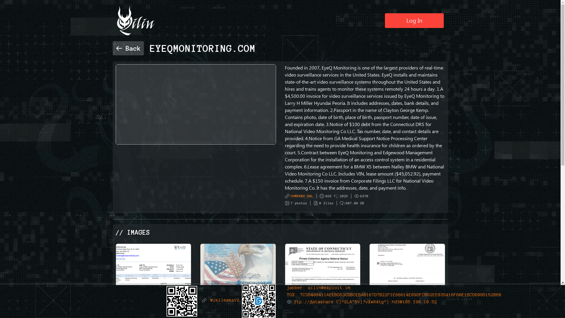 Screenshot del ataque