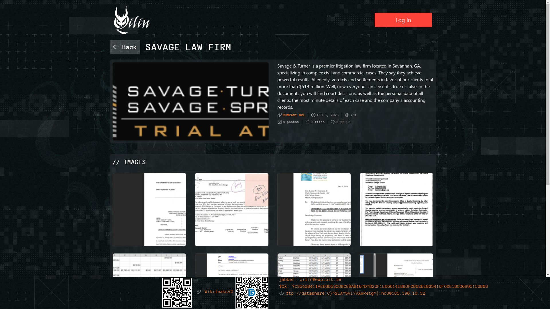 Screenshot del ataque