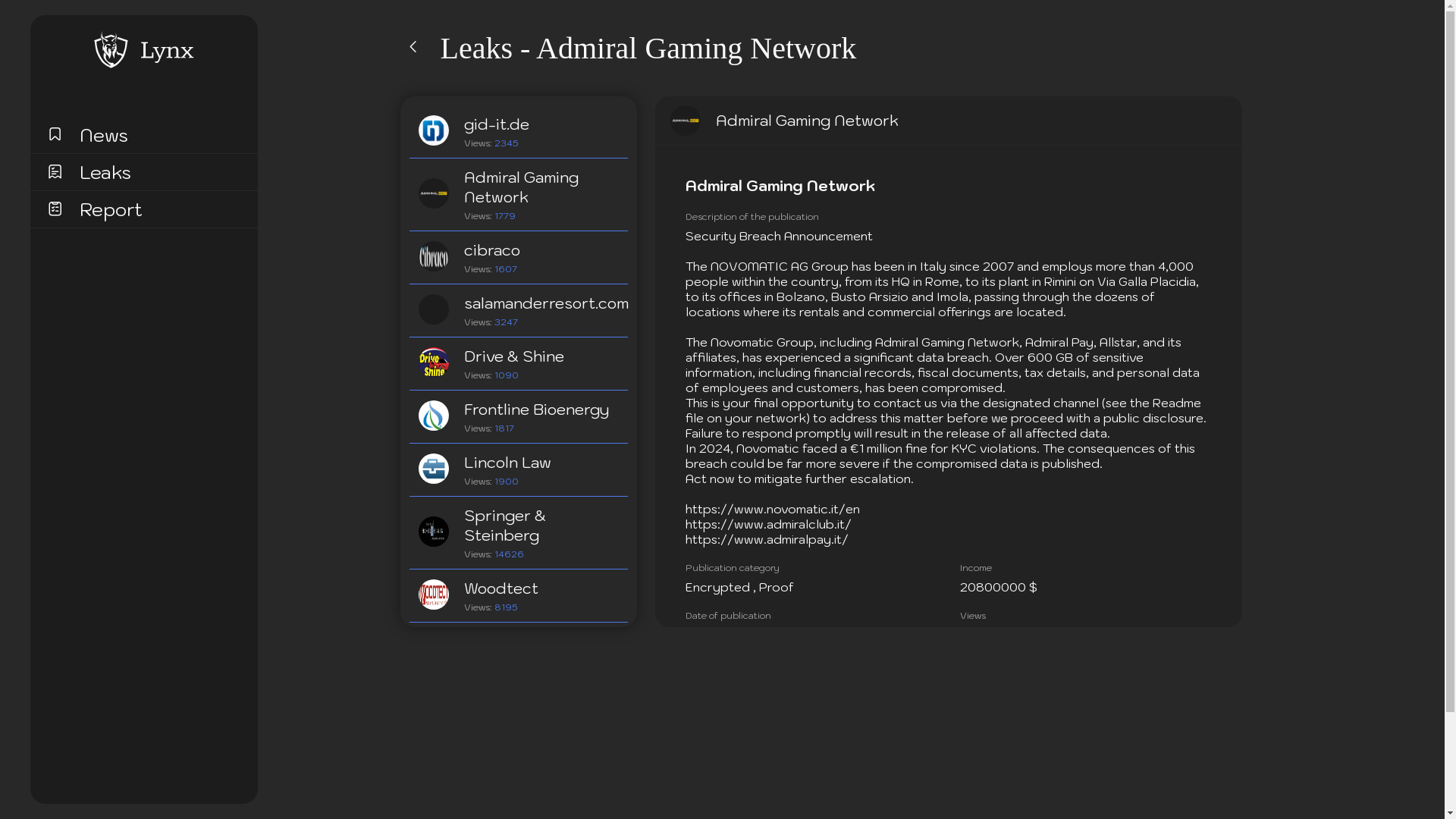 Screenshot del ataque