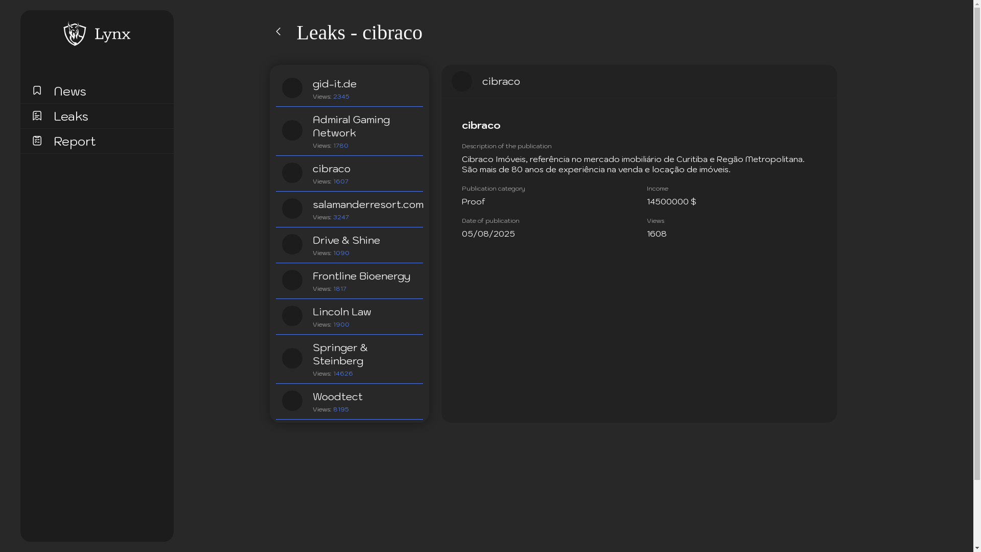 Screenshot del ataque