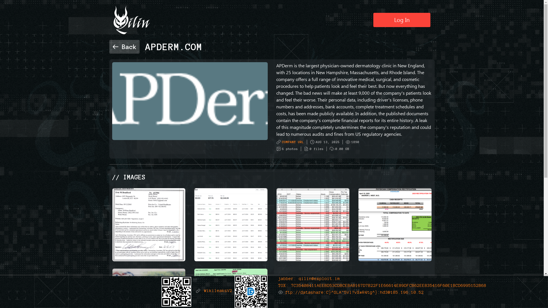 Screenshot del ataque