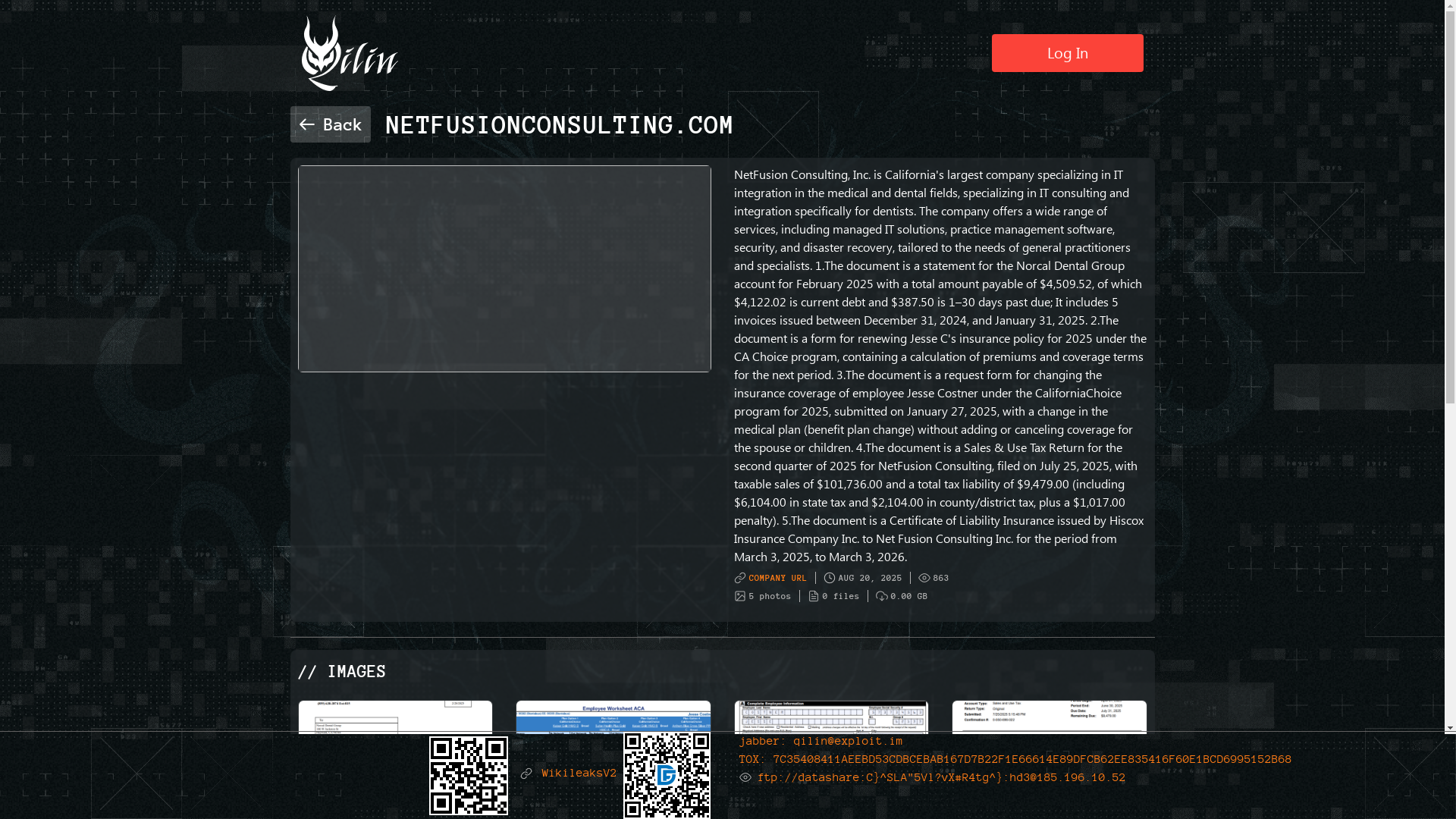 Screenshot del ataque