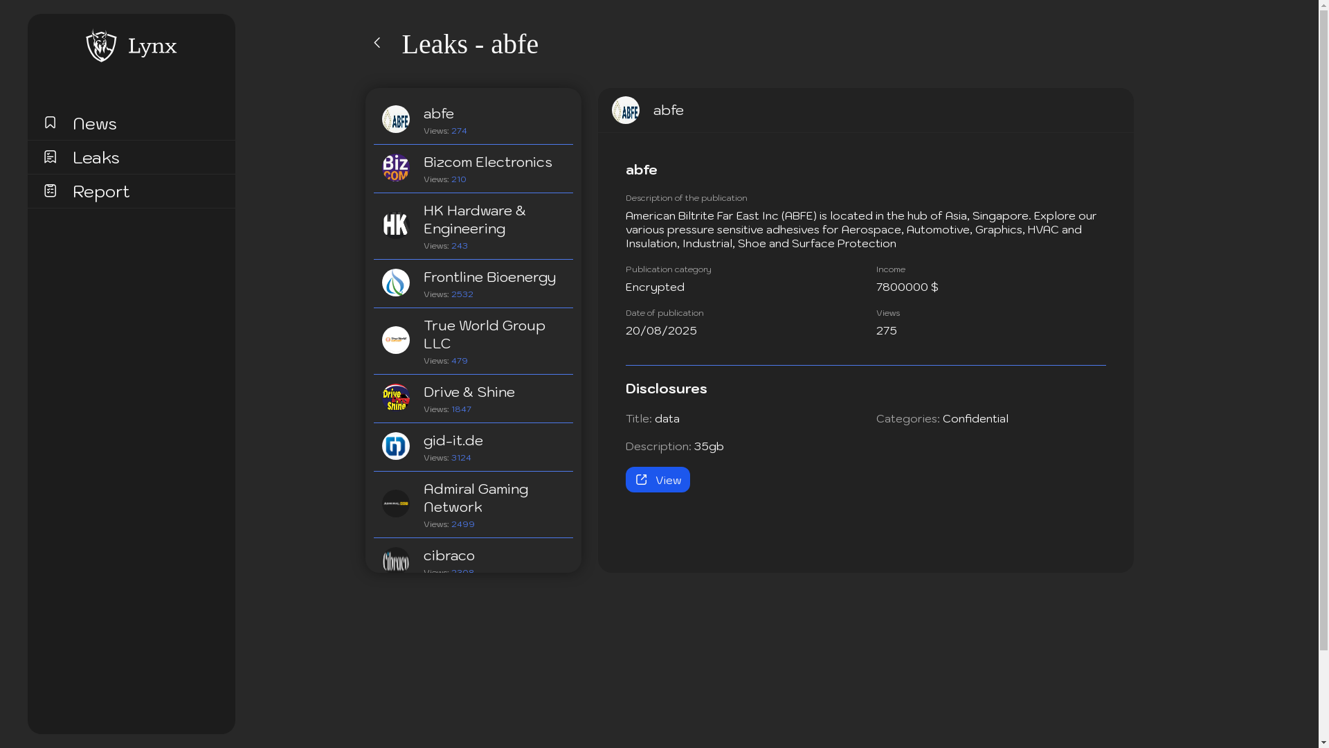 Screenshot del ataque