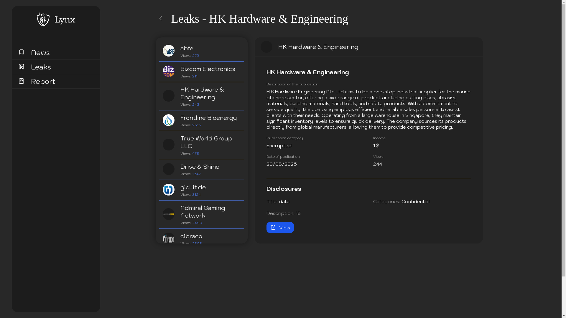 Screenshot del ataque