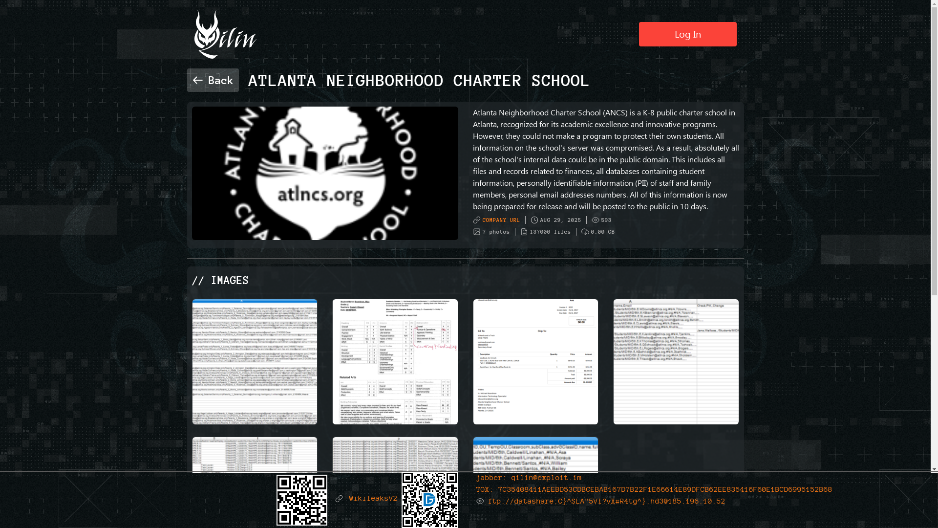 Screenshot del ataque