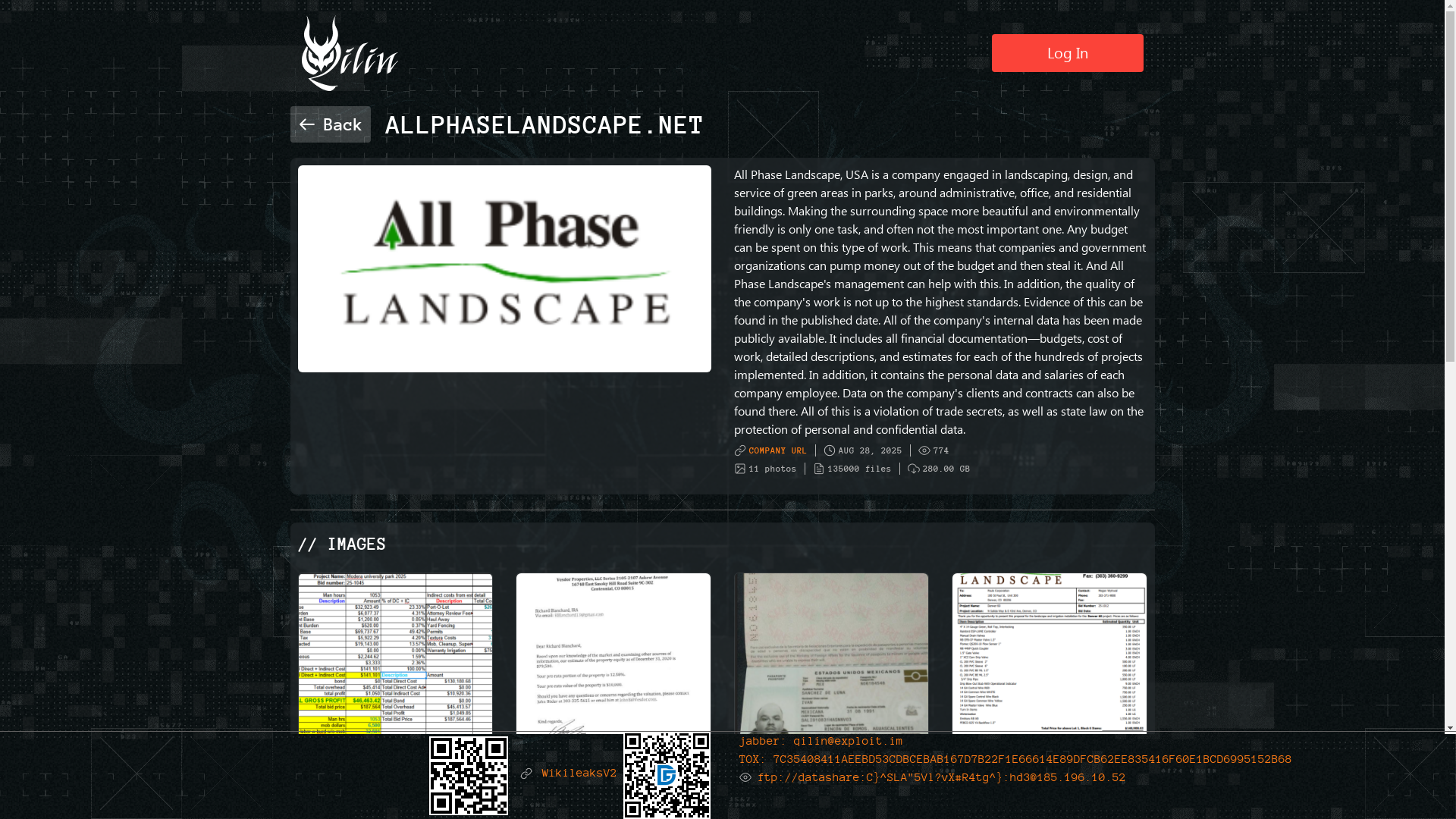 Screenshot del ataque