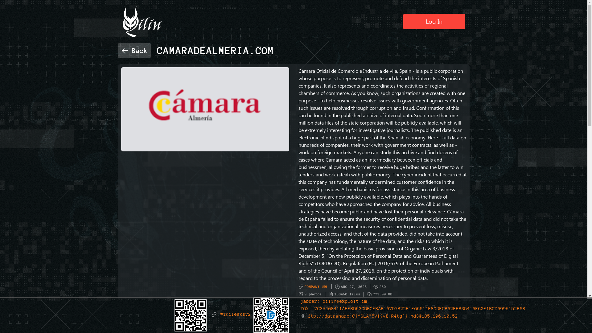 Screenshot del ataque