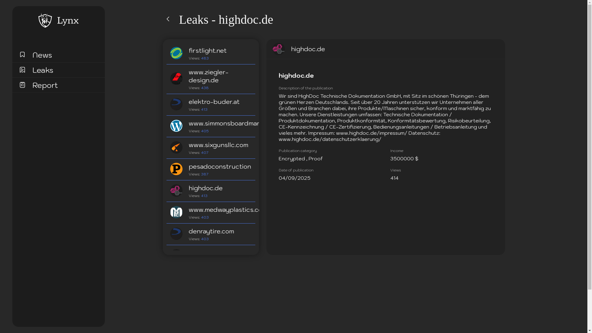 Screenshot del ataque