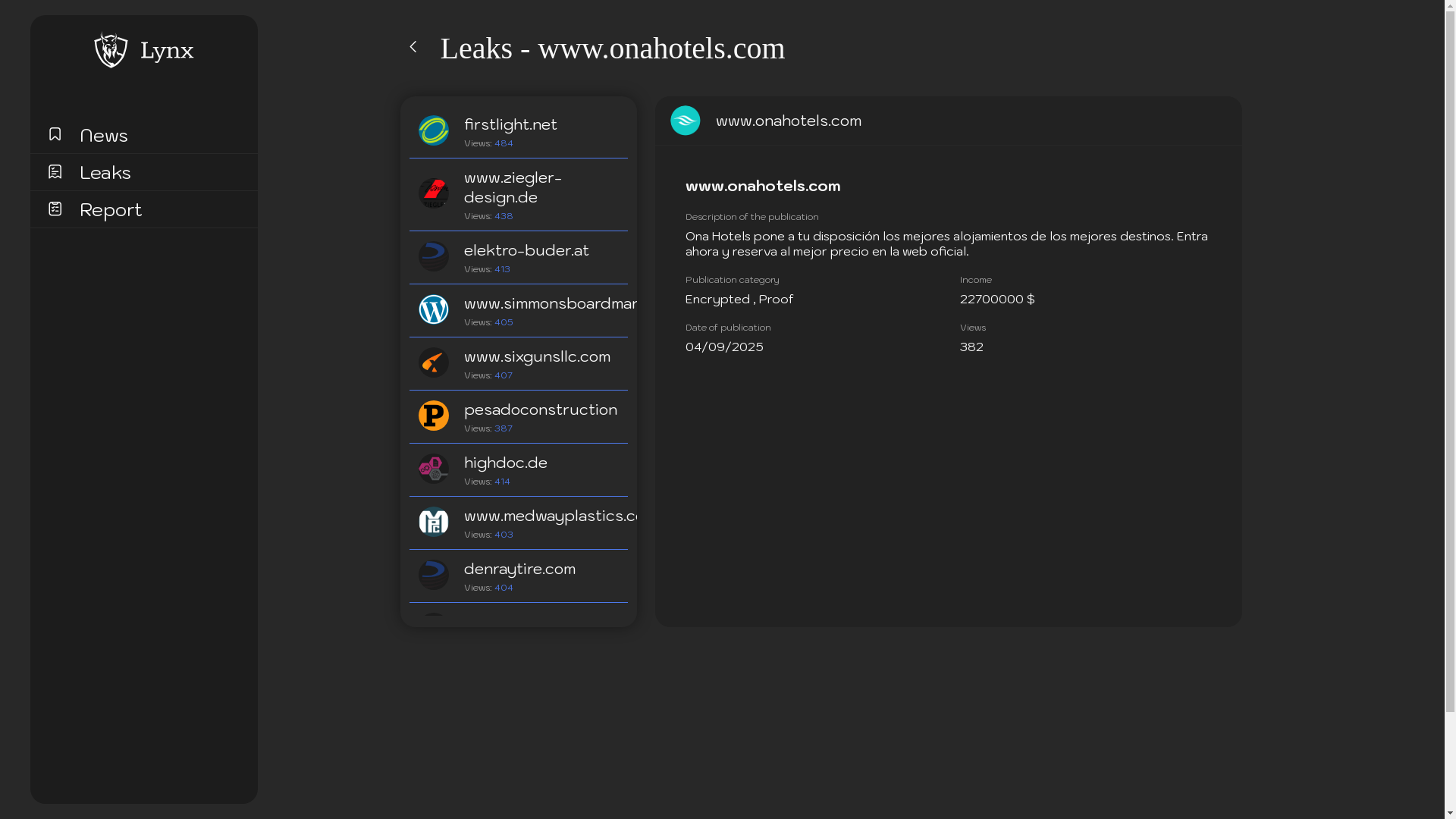 Screenshot del ataque