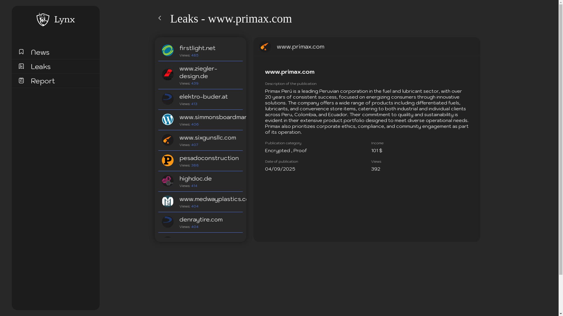 Screenshot del ataque