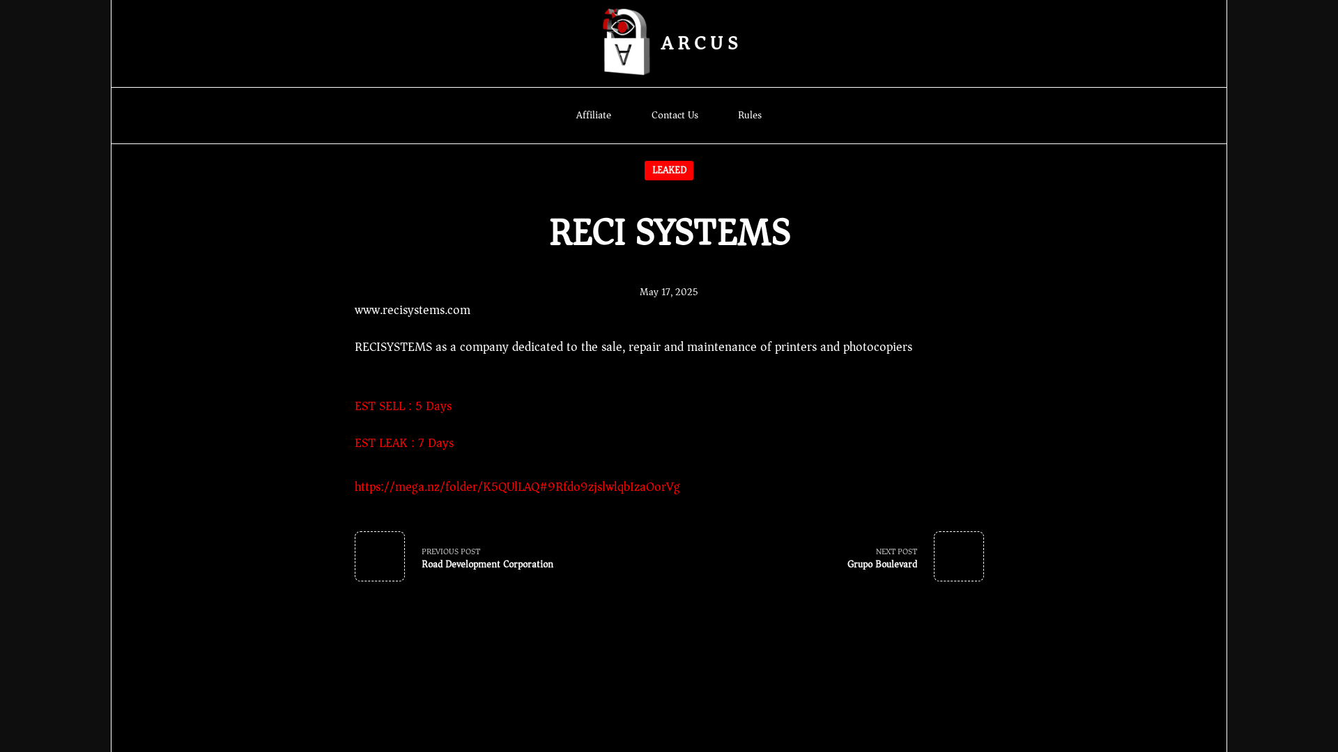 Screenshot del ataque