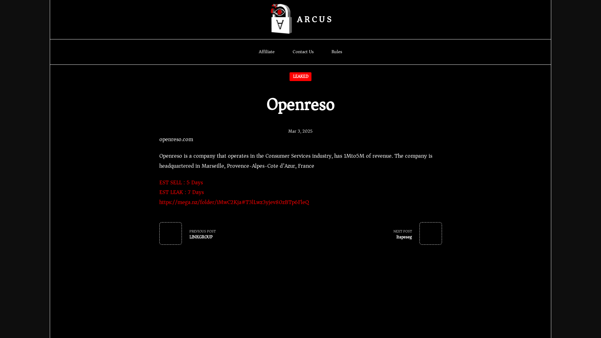 Screenshot del ataque