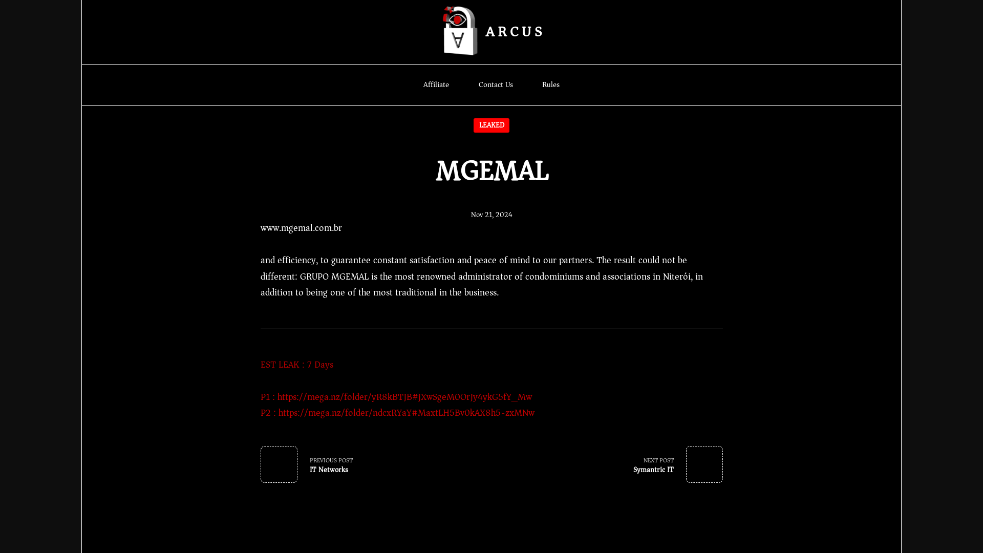 Screenshot del ataque