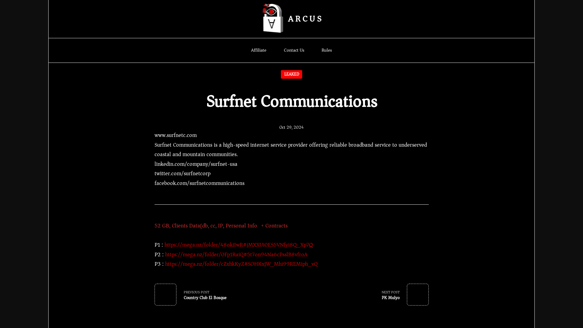 Screenshot del ataque