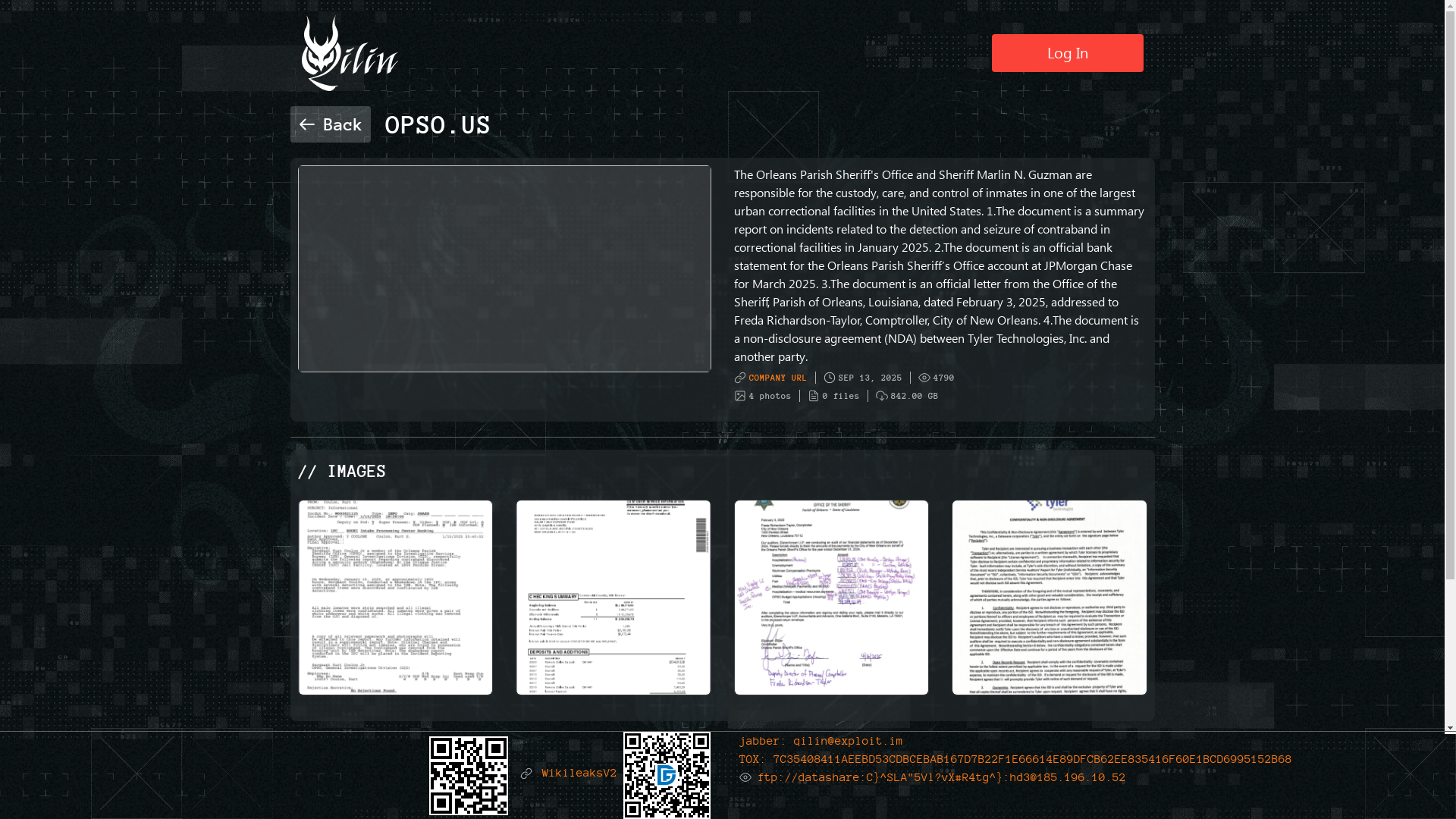 Screenshot del ataque