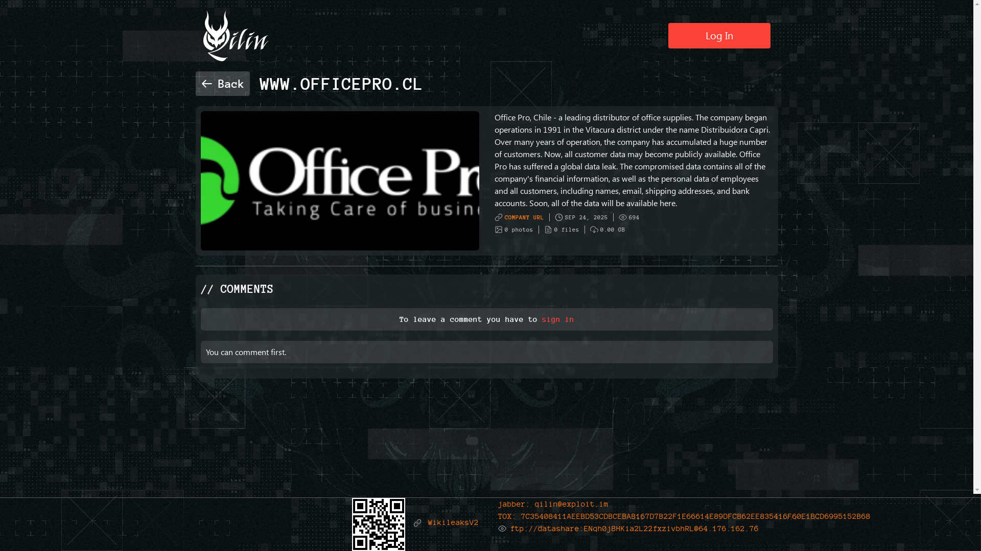 Screenshot del ataque