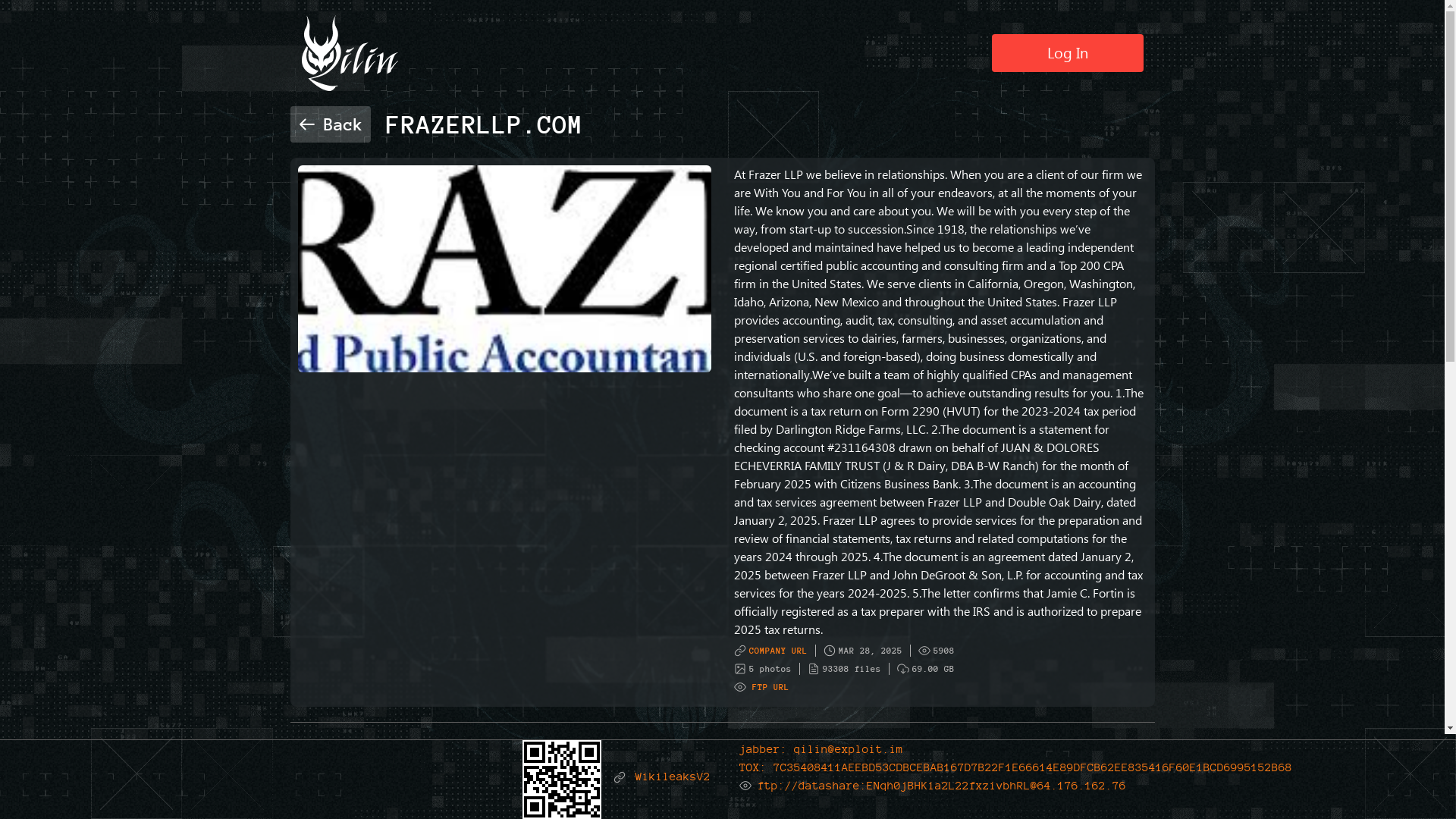 Screenshot del ataque