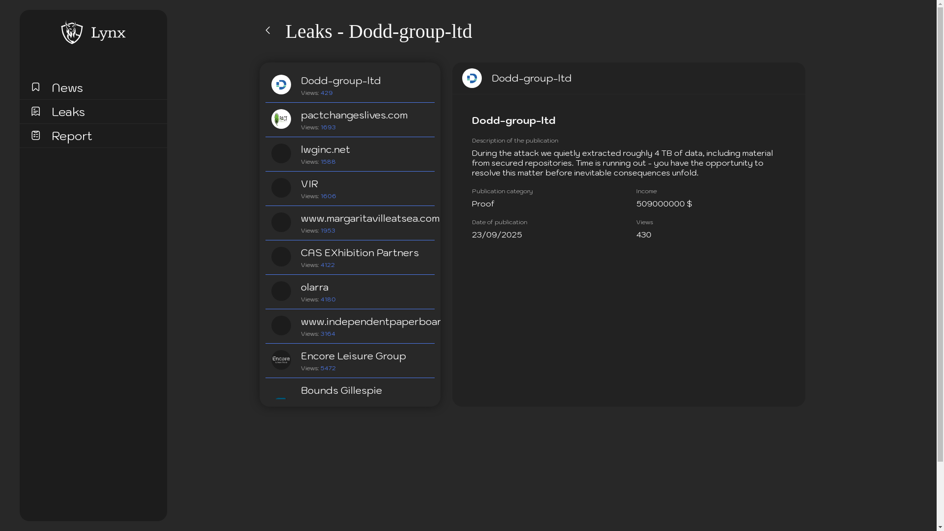 Screenshot del ataque