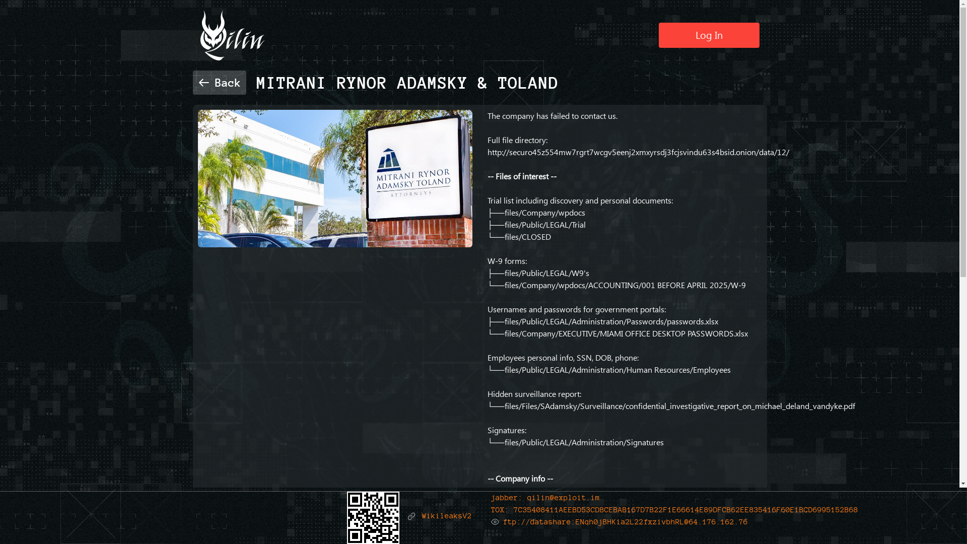 Screenshot del ataque