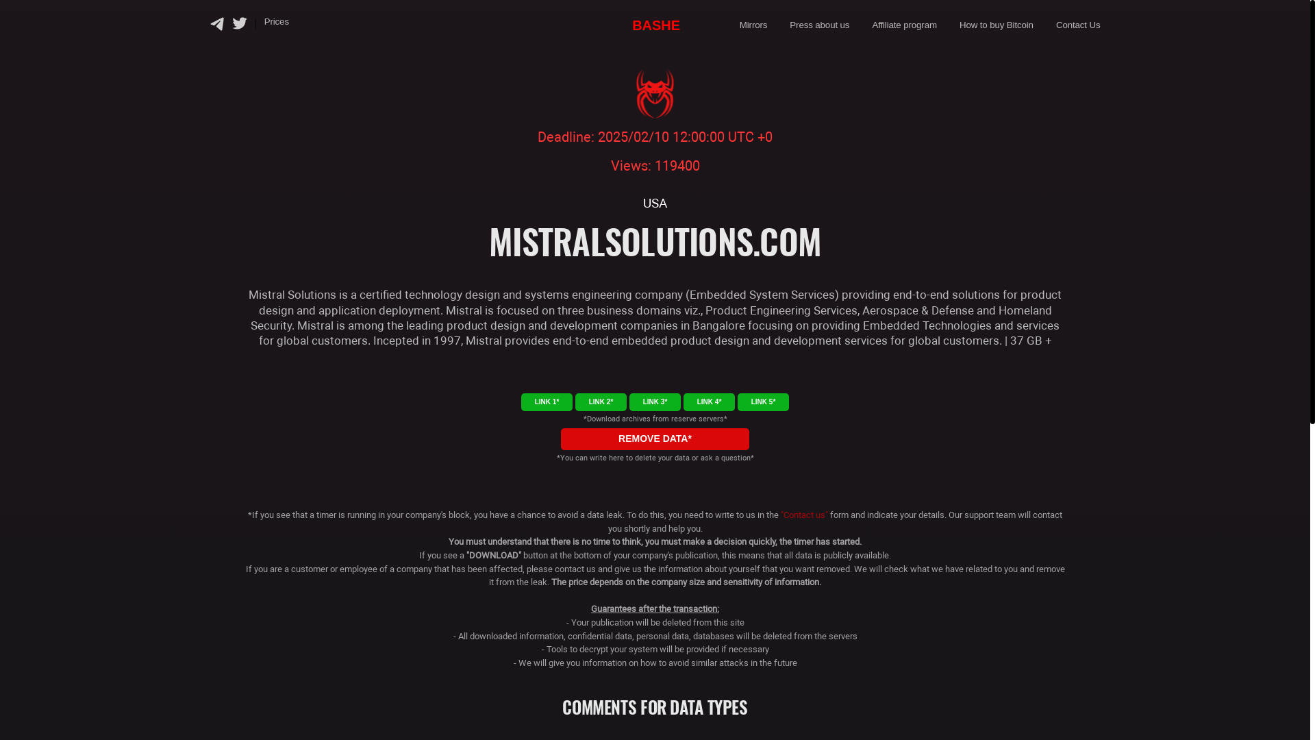 Screenshot del ataque