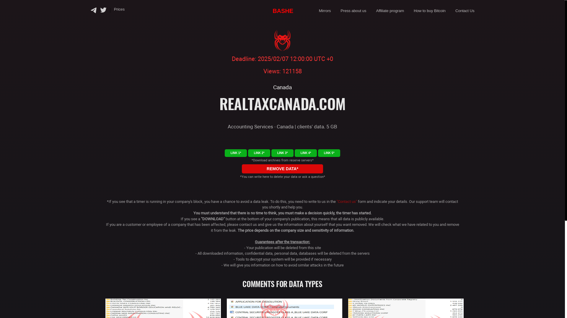 Screenshot del ataque