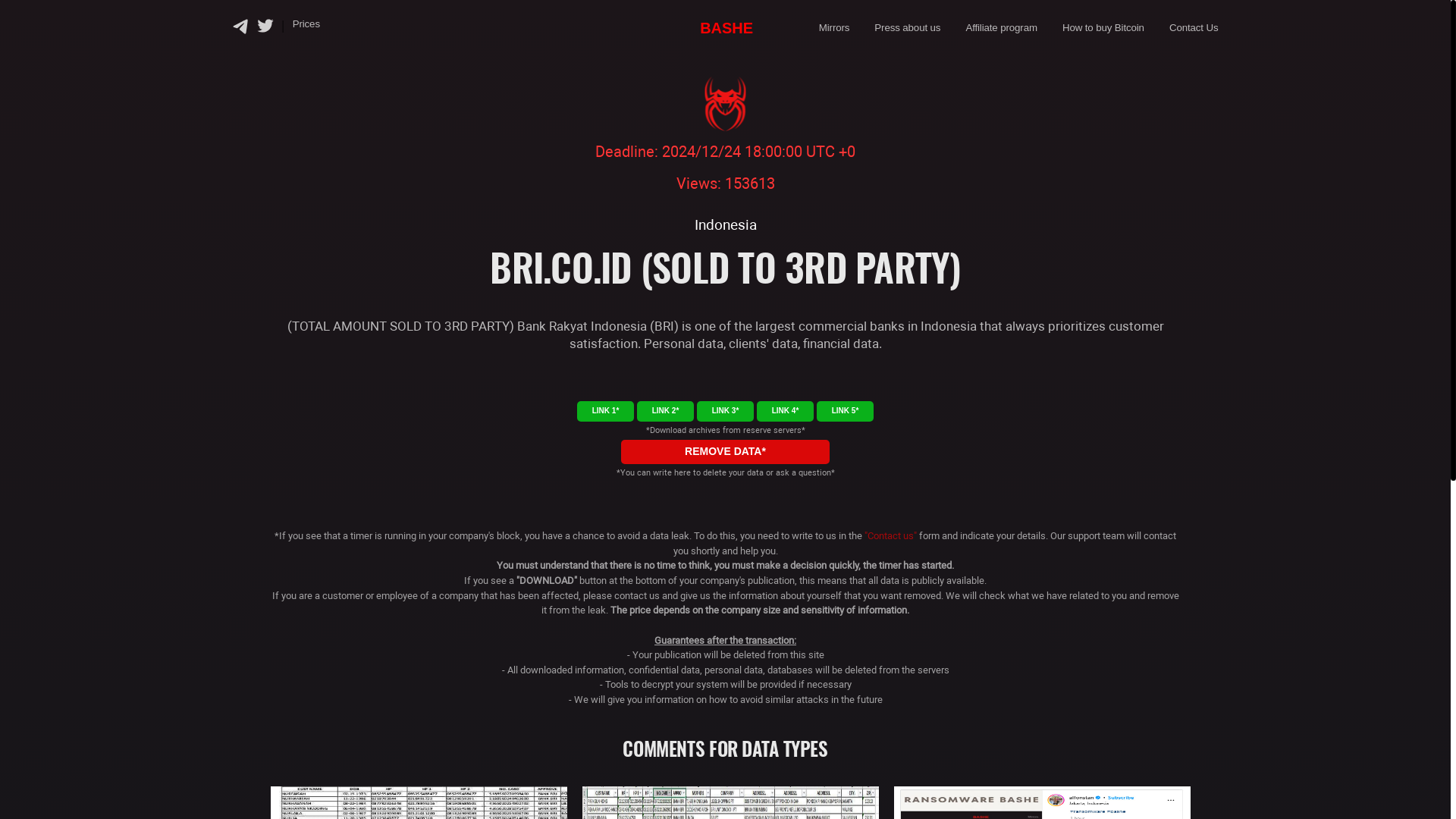 Screenshot del ataque