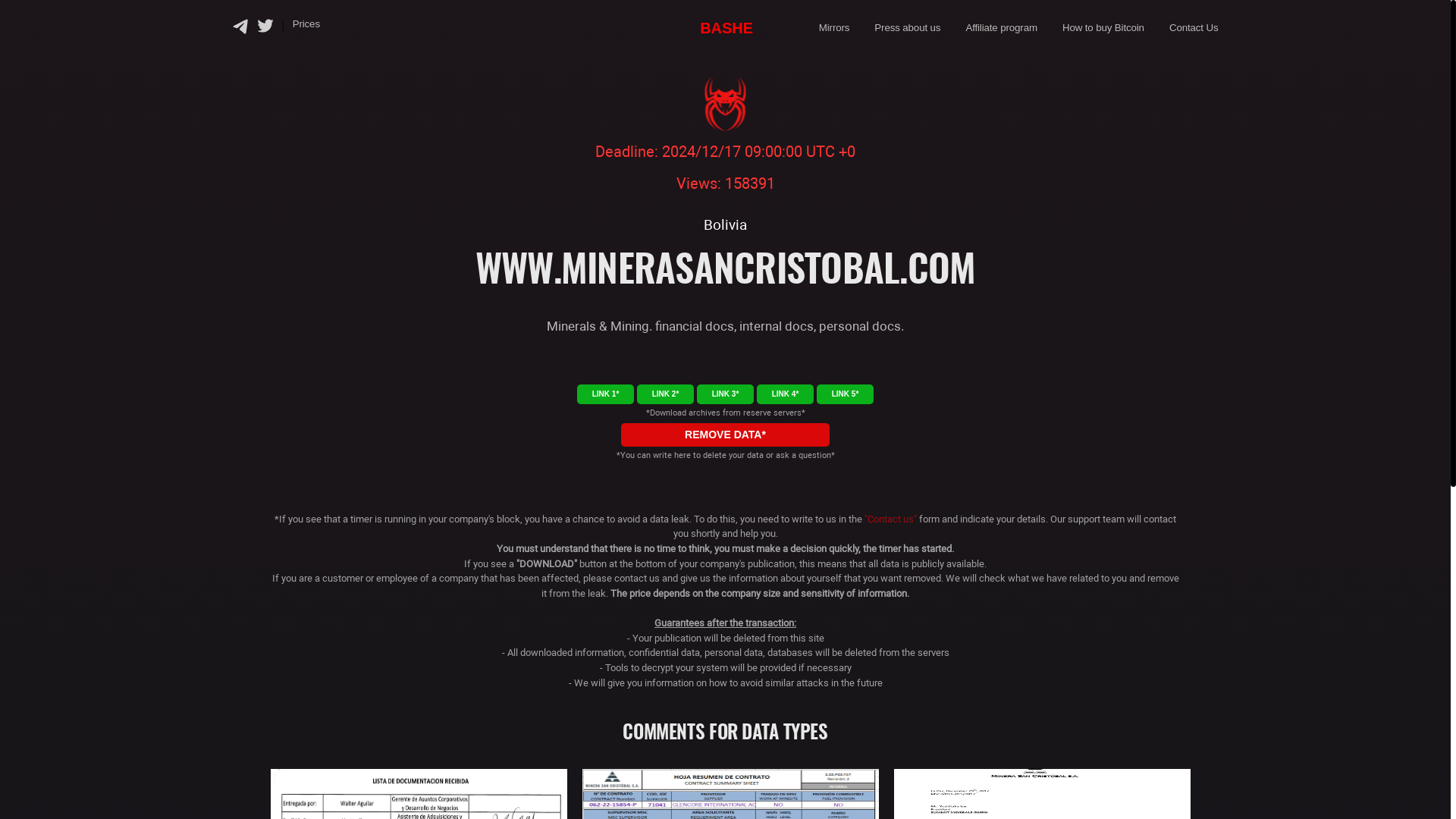 Screenshot del ataque