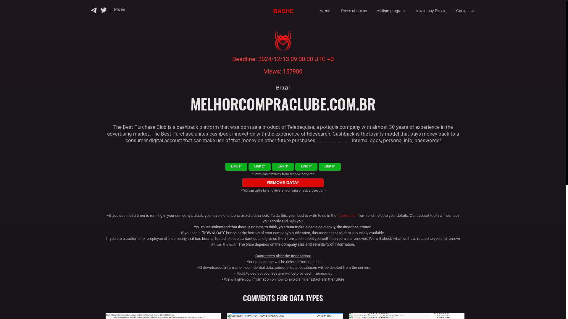 Screenshot del ataque