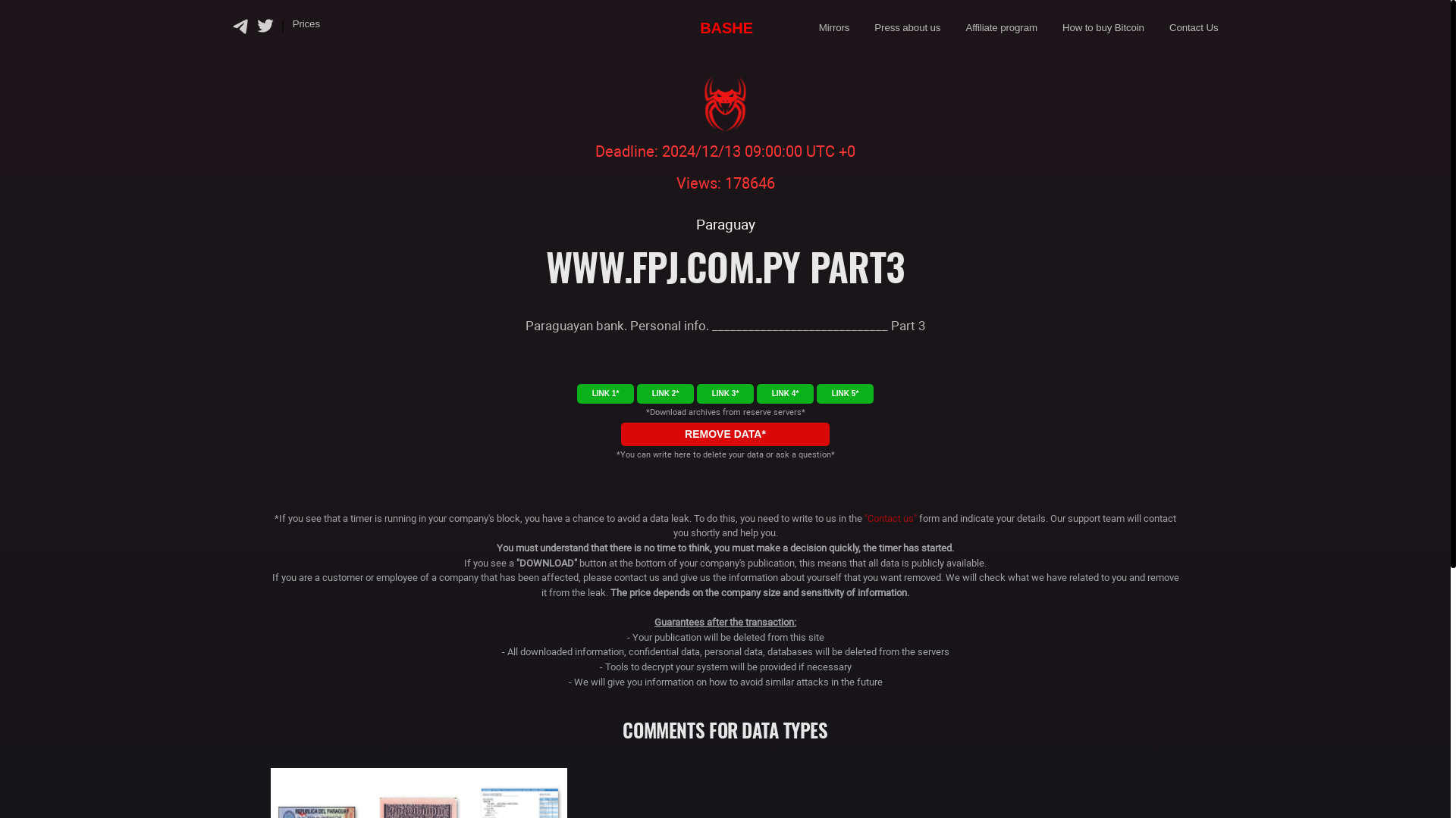 Screenshot del ataque