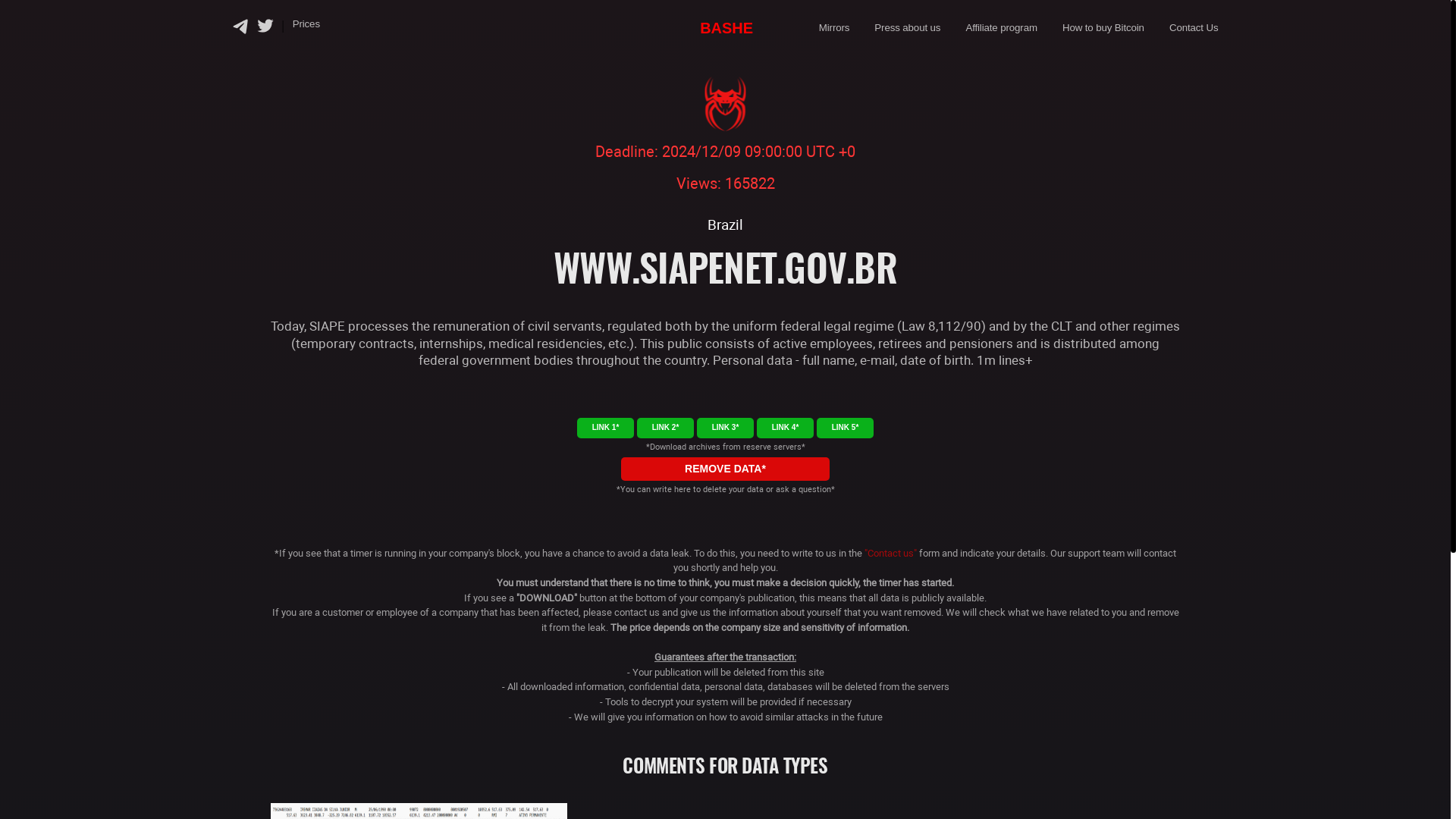 Screenshot del ataque