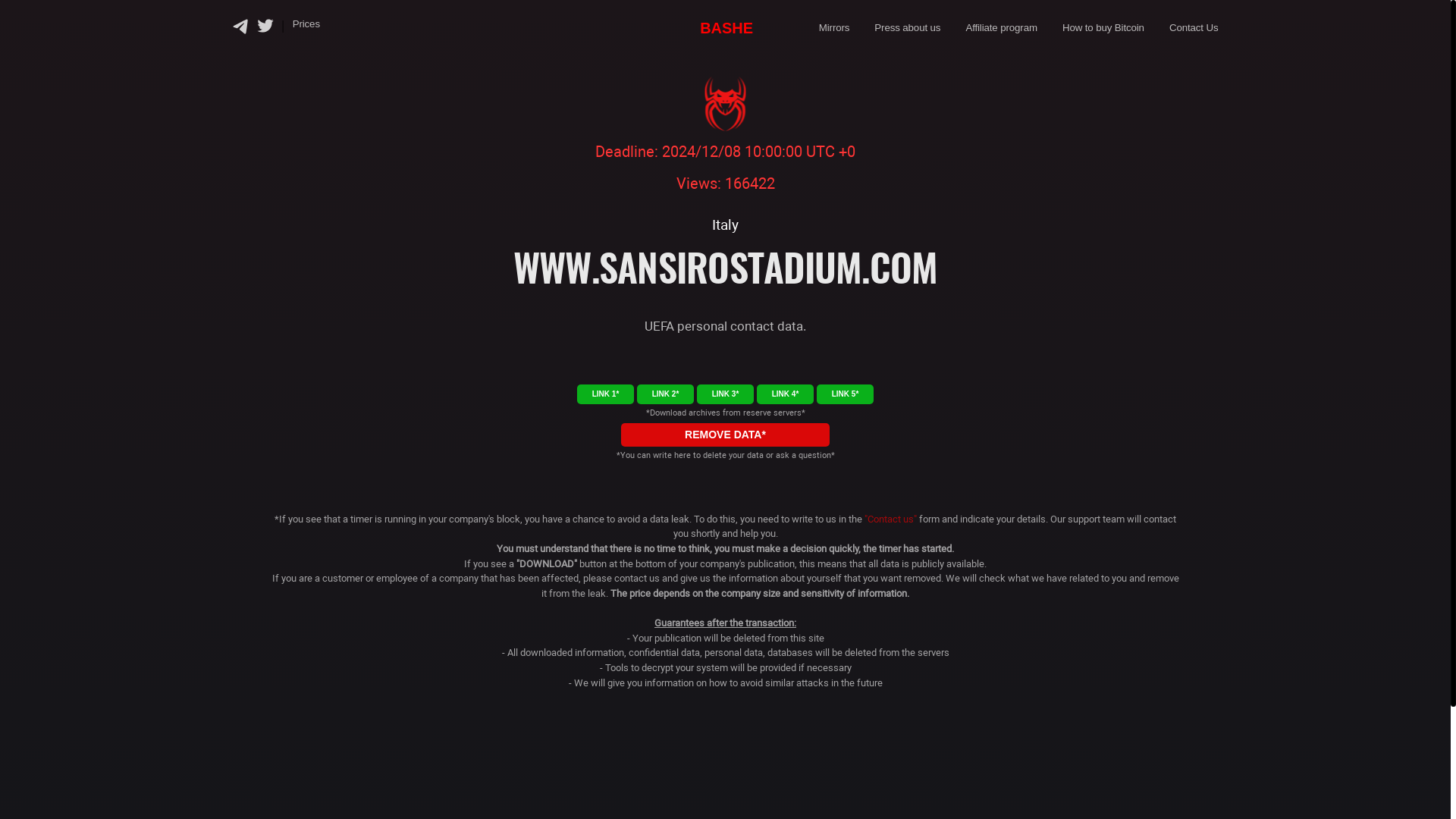 Screenshot del ataque