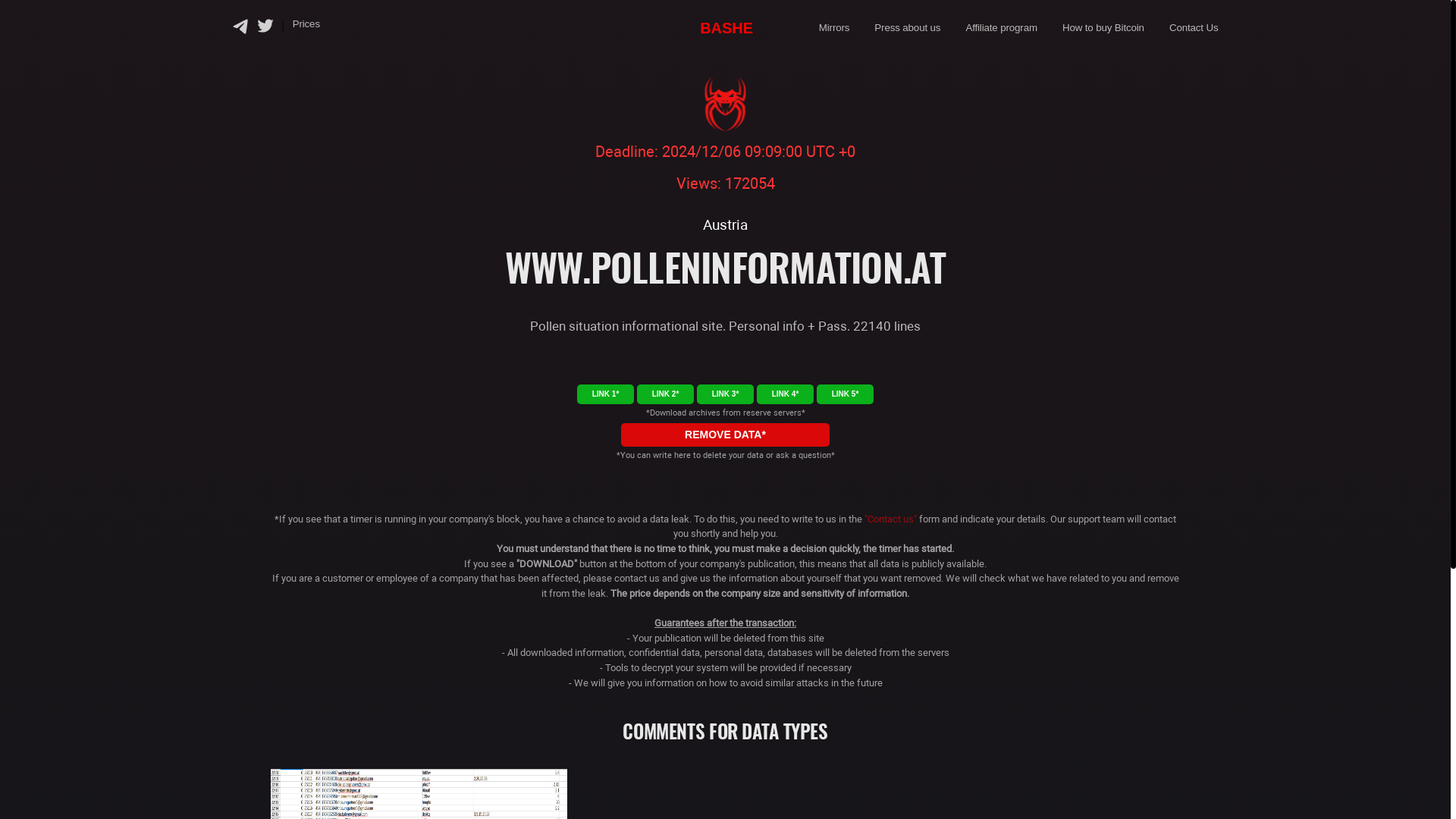 Screenshot del ataque