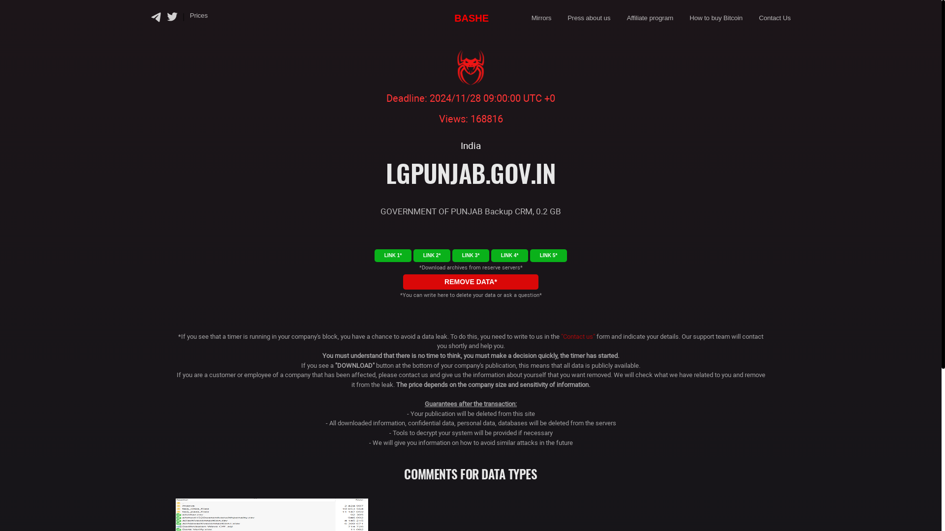 Screenshot del ataque