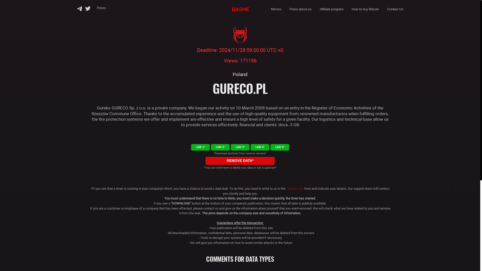 Screenshot del ataque